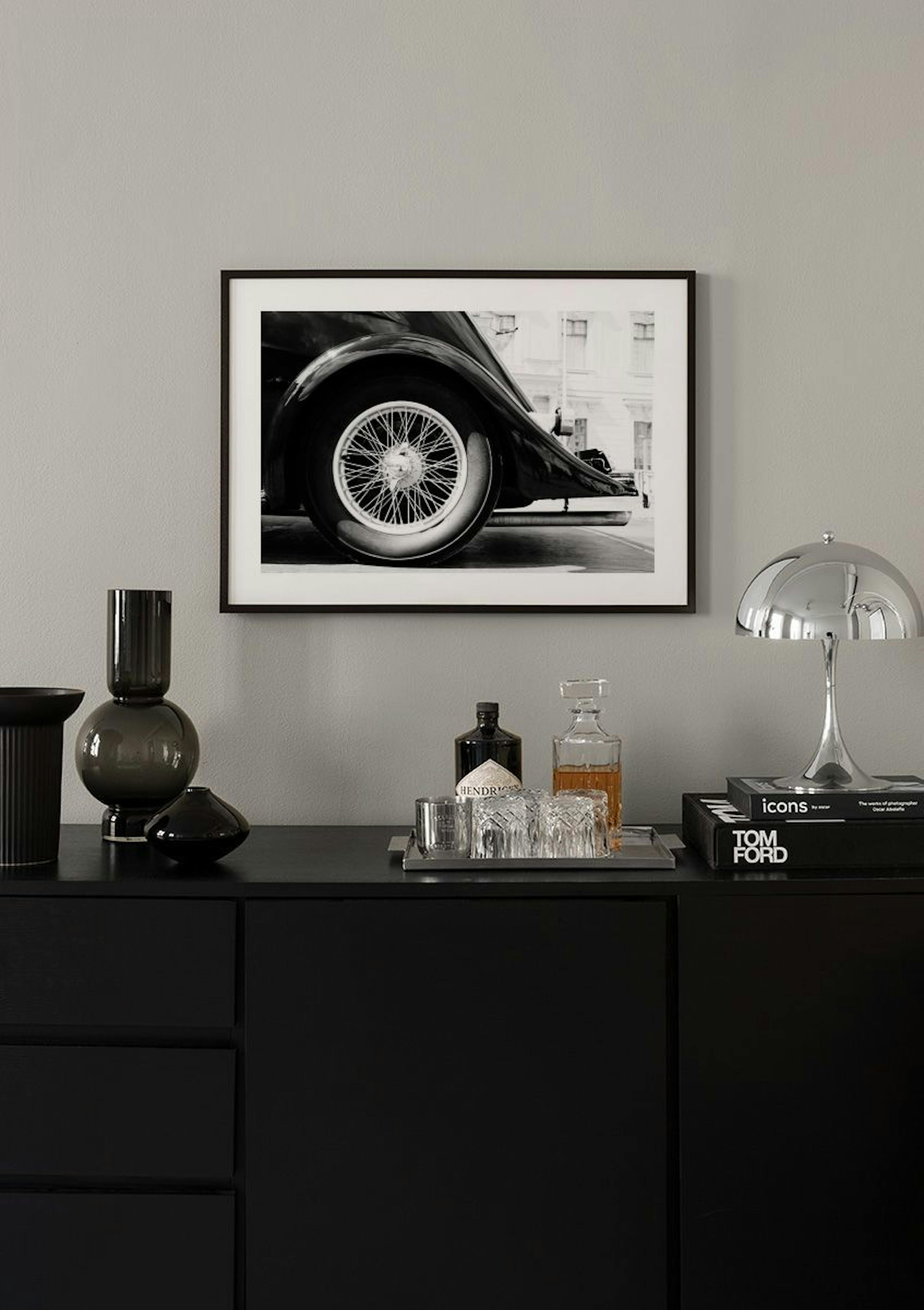 B&W Vintage Car Print thumbnail