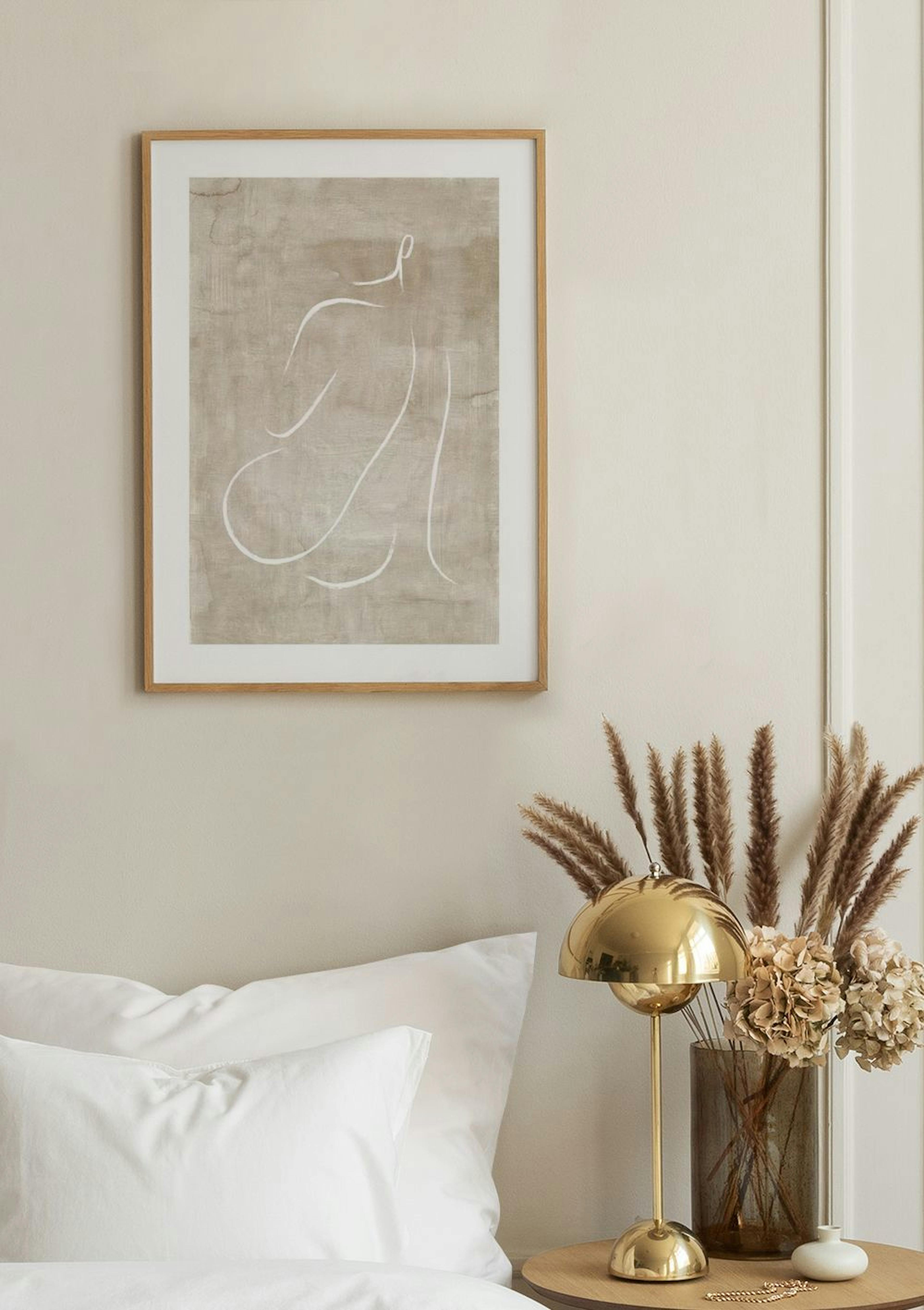 Beige Body Lines Poster thumbnail