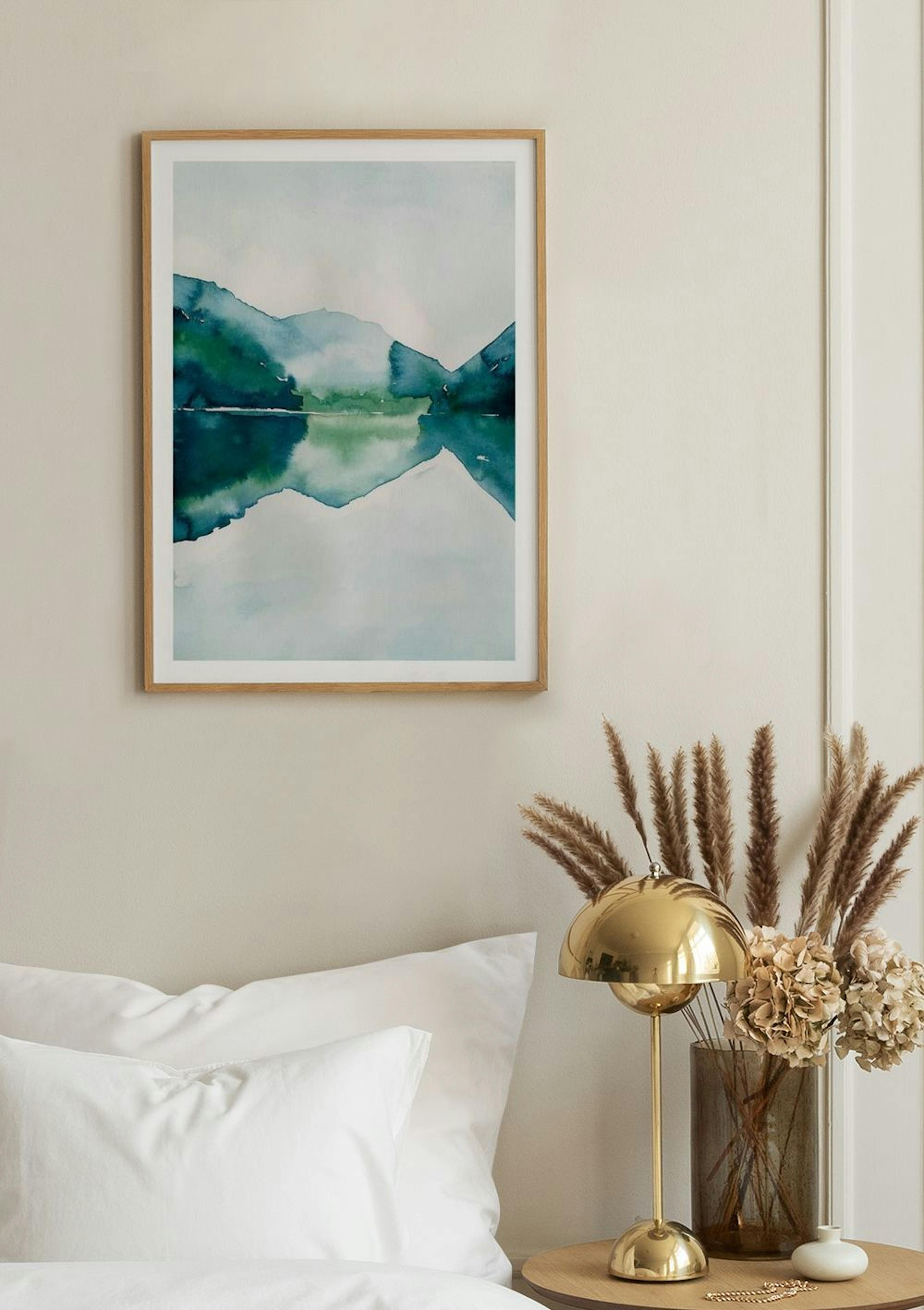 Reflet de Montagne Aquarelle Poster thumbnail