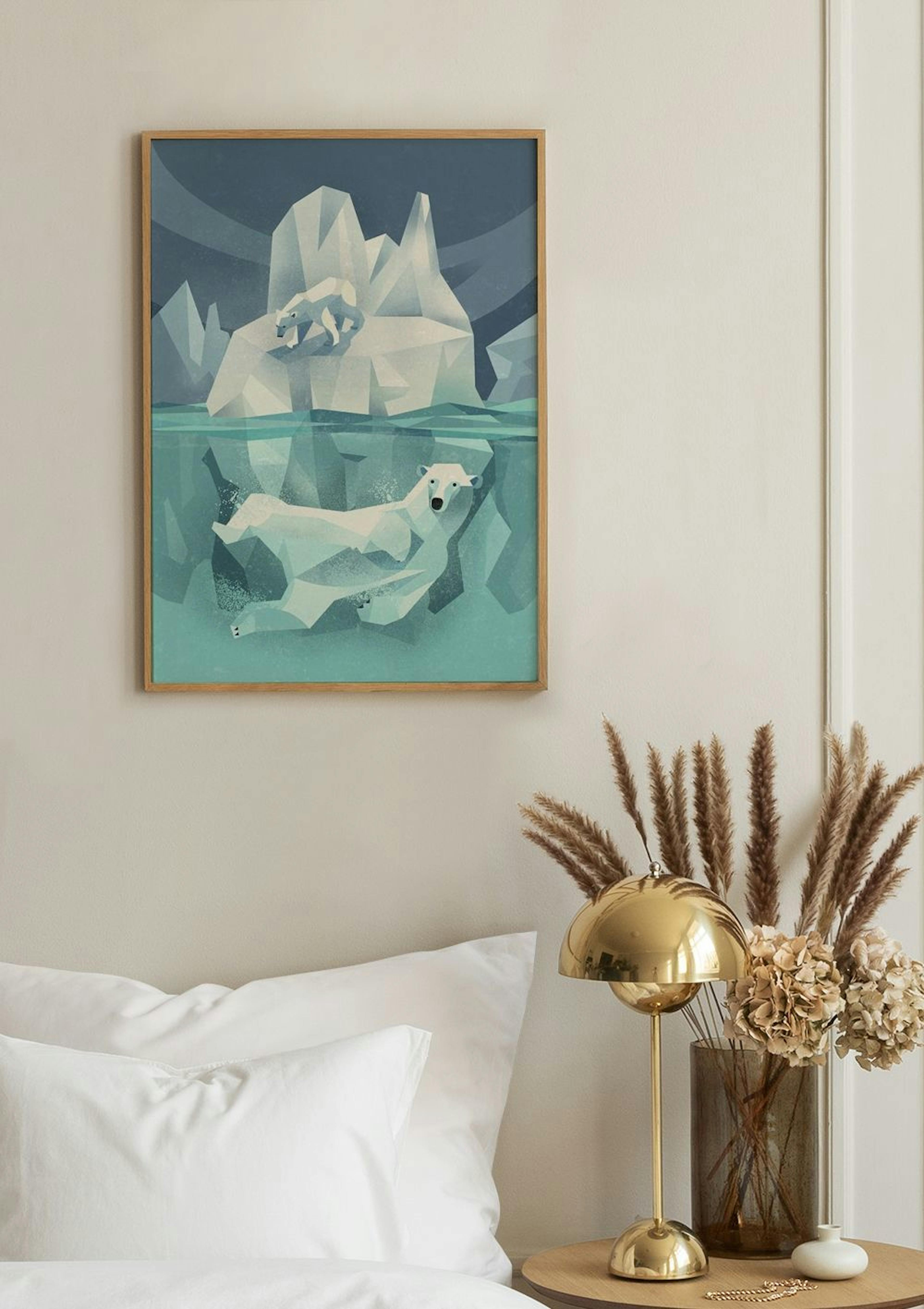 Oso Polar Vintage Póster thumbnail