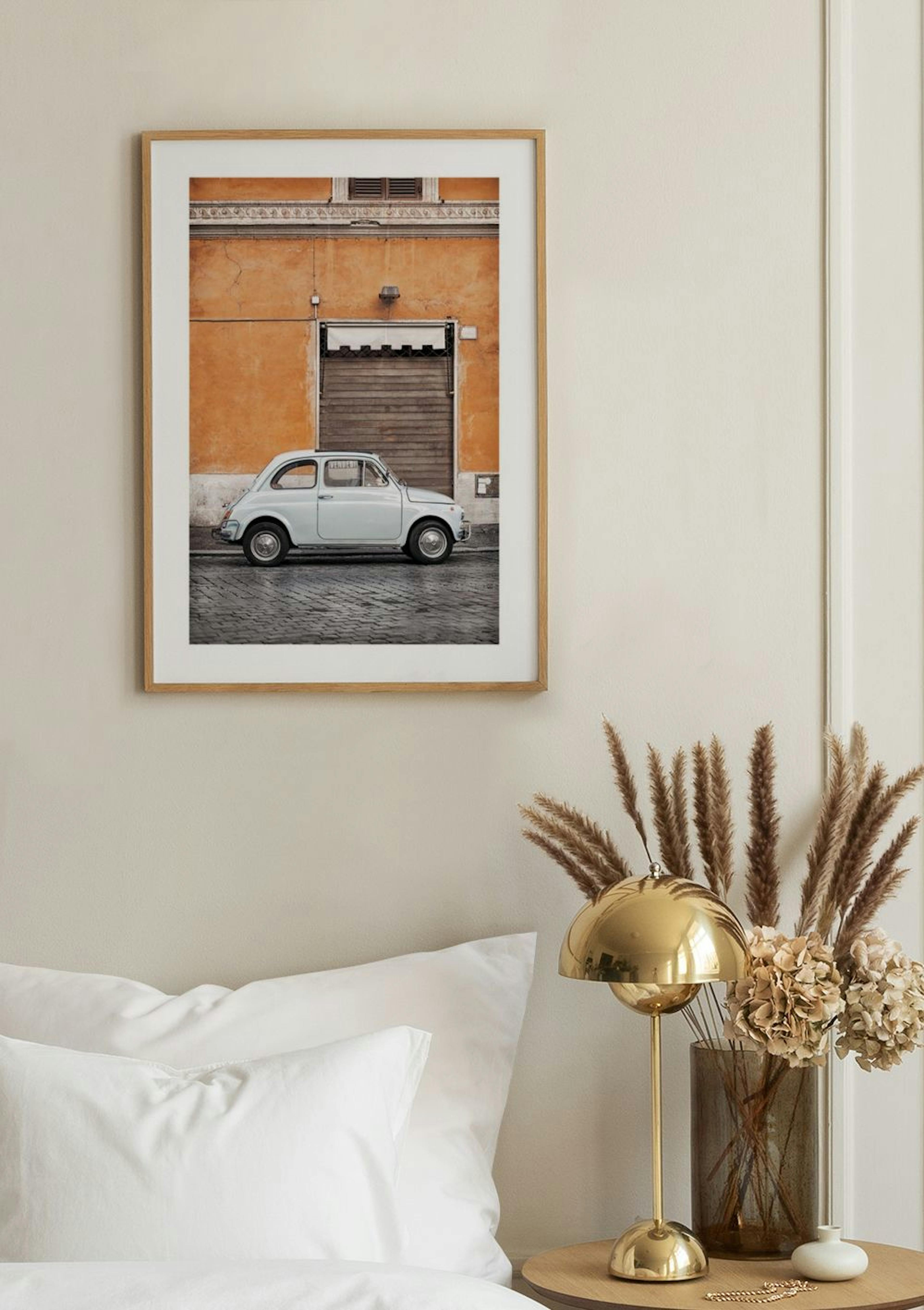 Vintage Car in Rome Poster thumbnail