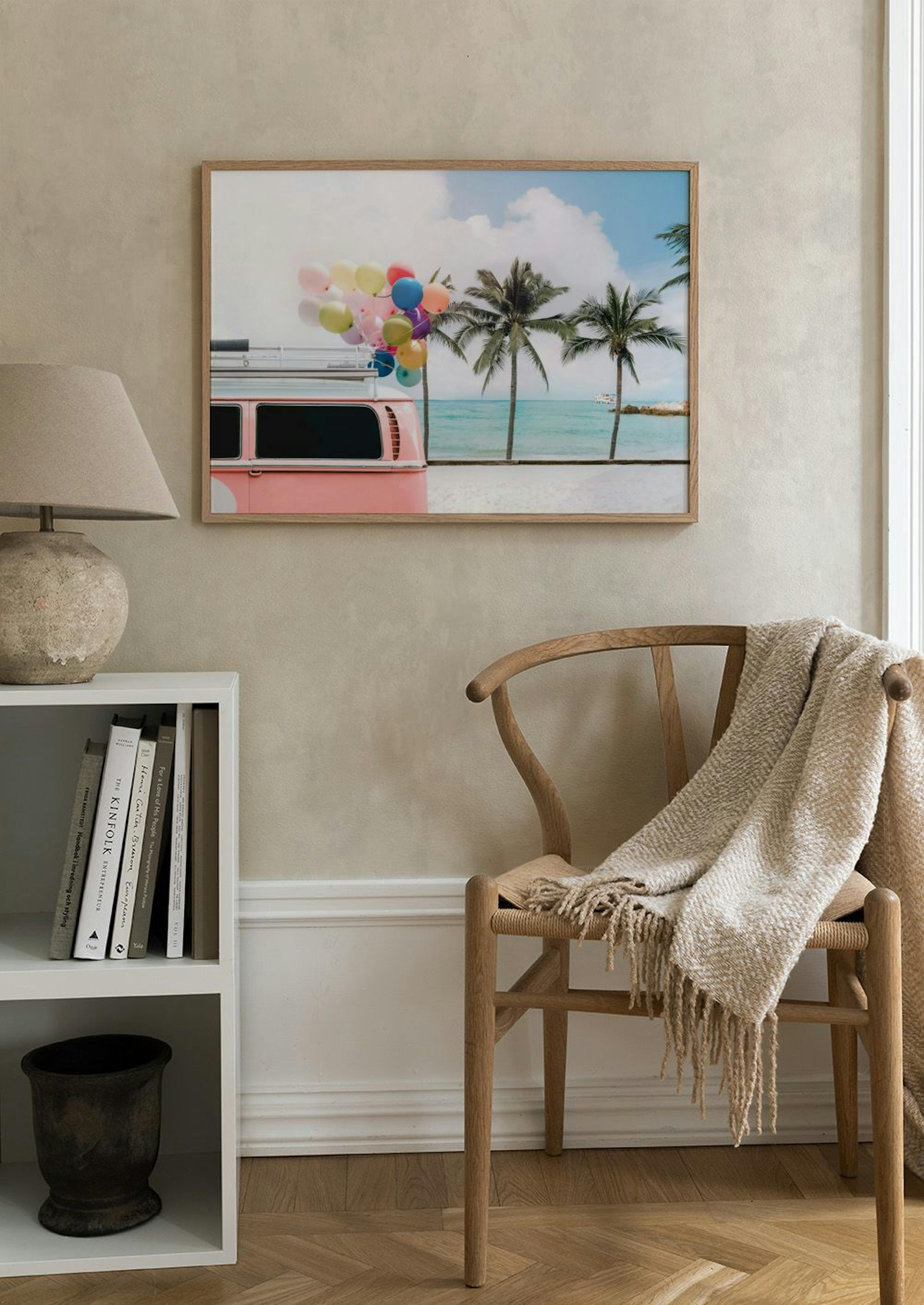 Pink Surfers Van Poster thumbnail