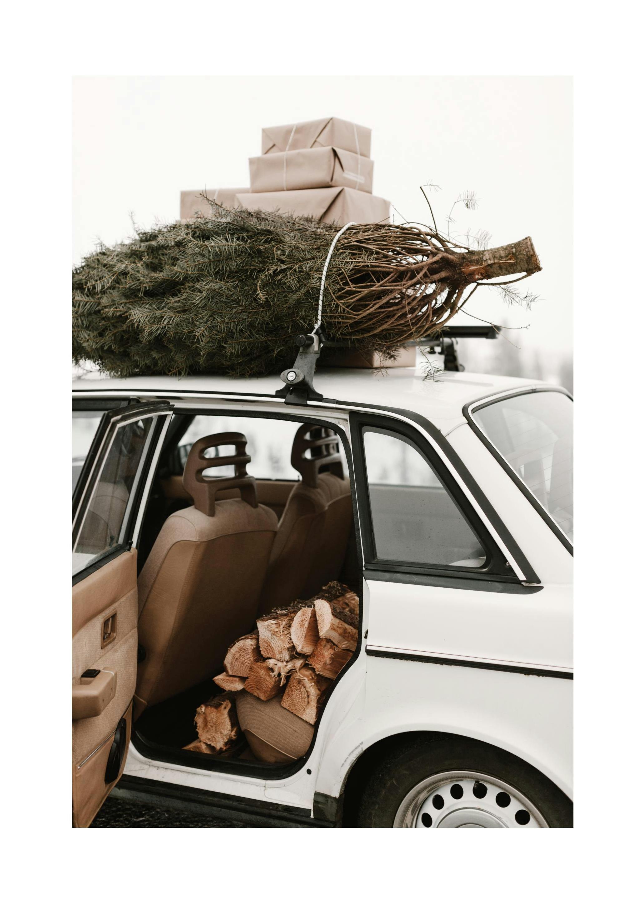 Kerstauto Poster (50x70 cm) - Poster Store