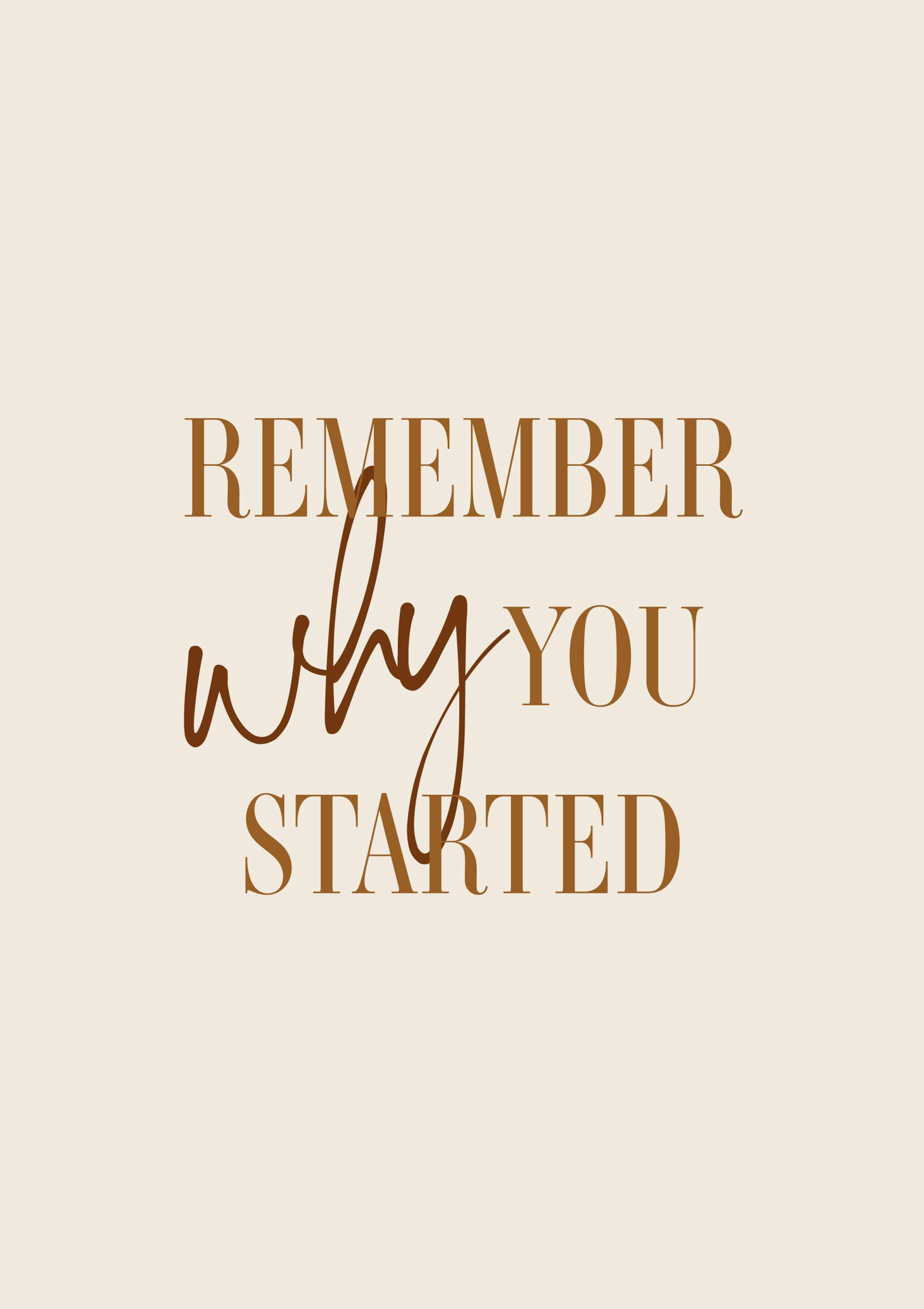 Why You Started Poster thumbnail