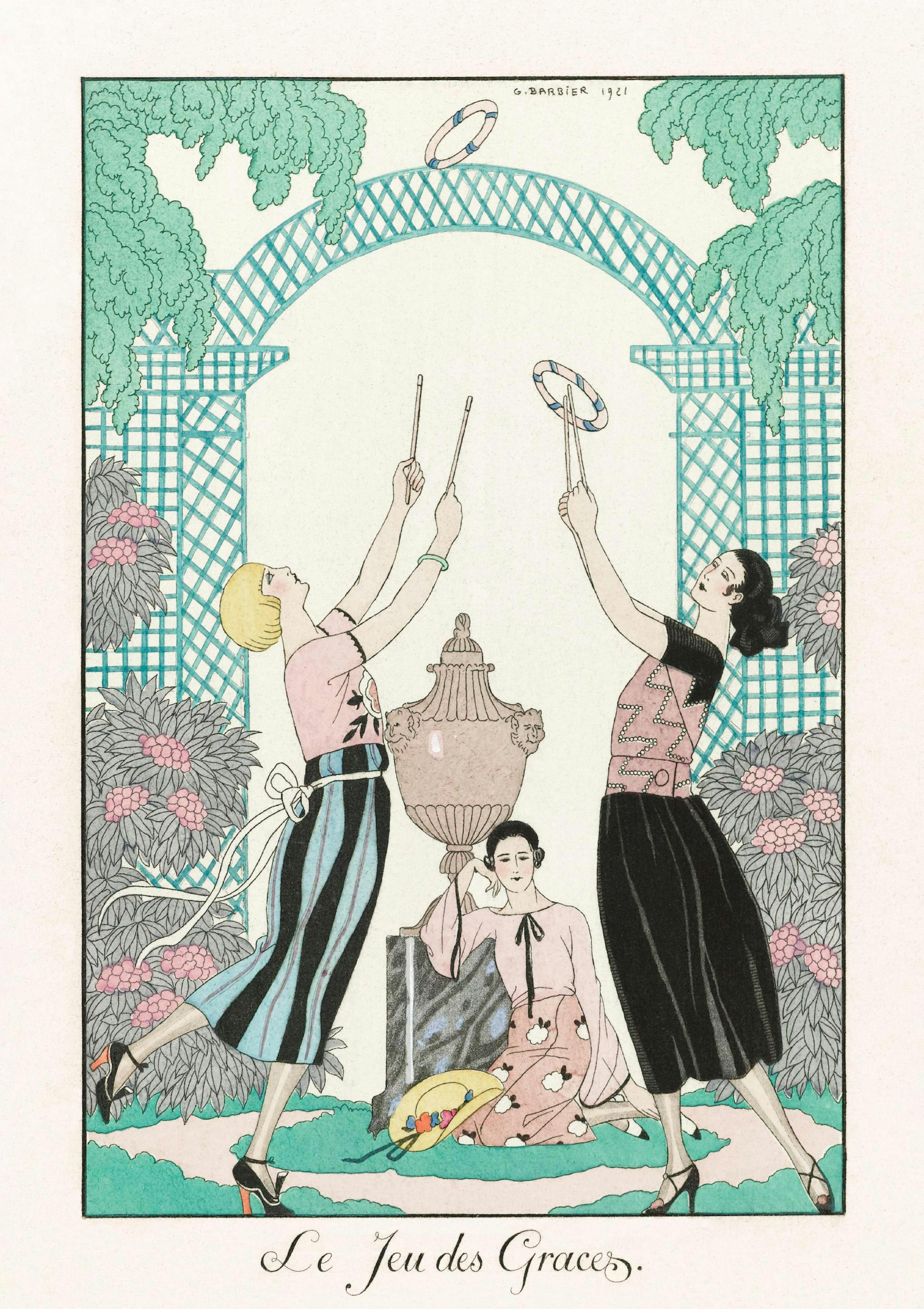 George Barbier - Le Jeu des Graces Póster thumbnail