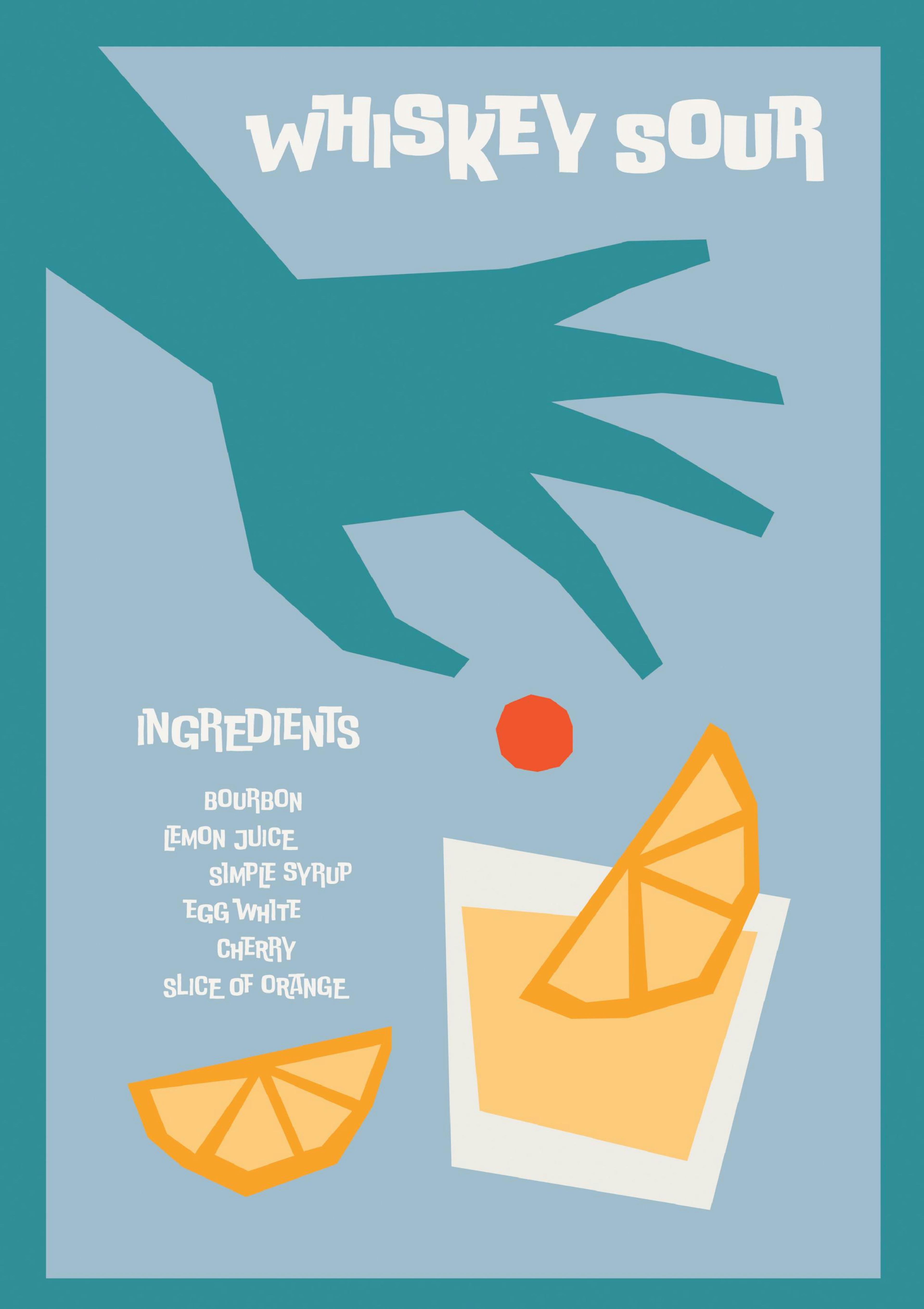 Cocktail Whiskey Sour Poster thumbnail