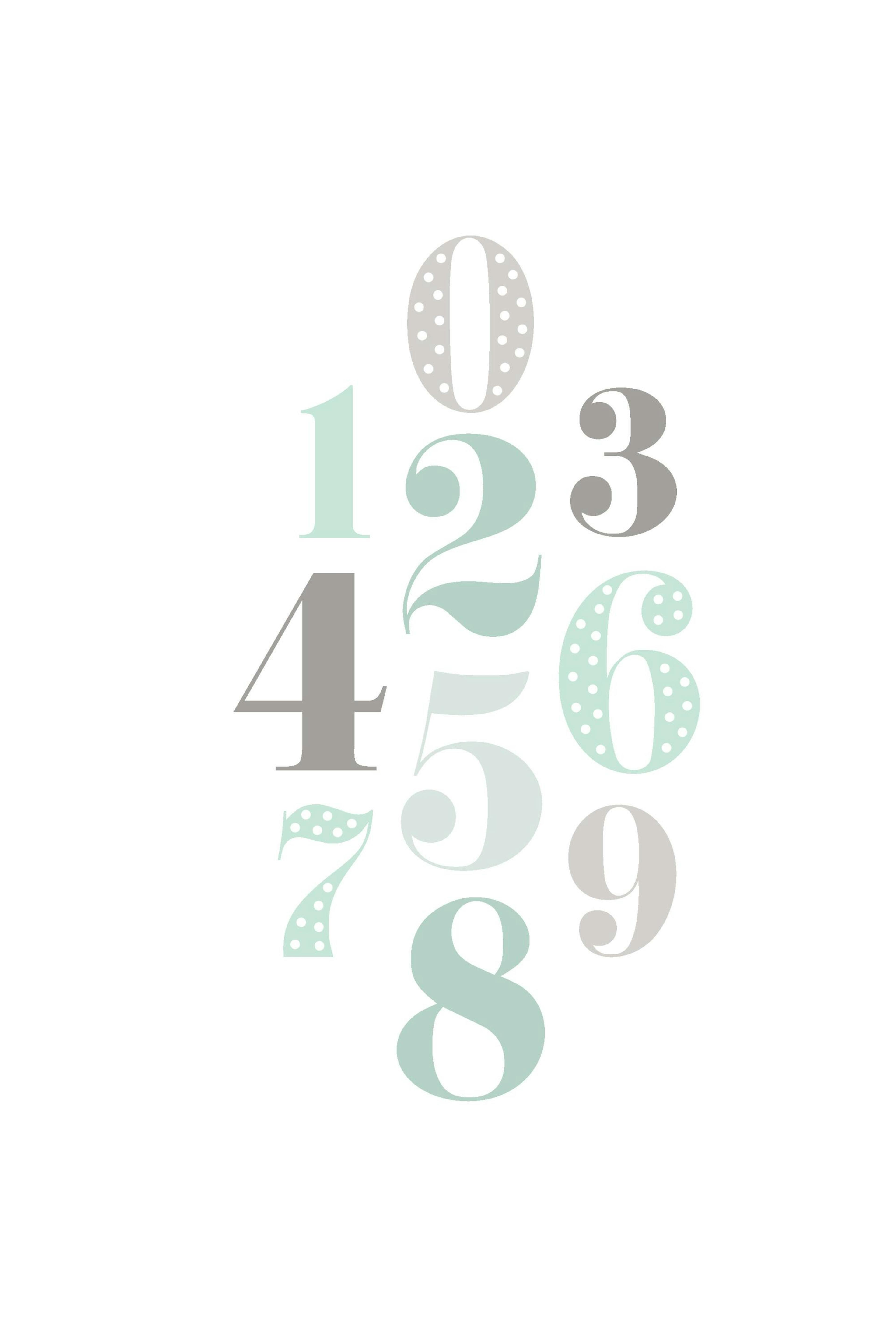 Numbers Green Poster thumbnail