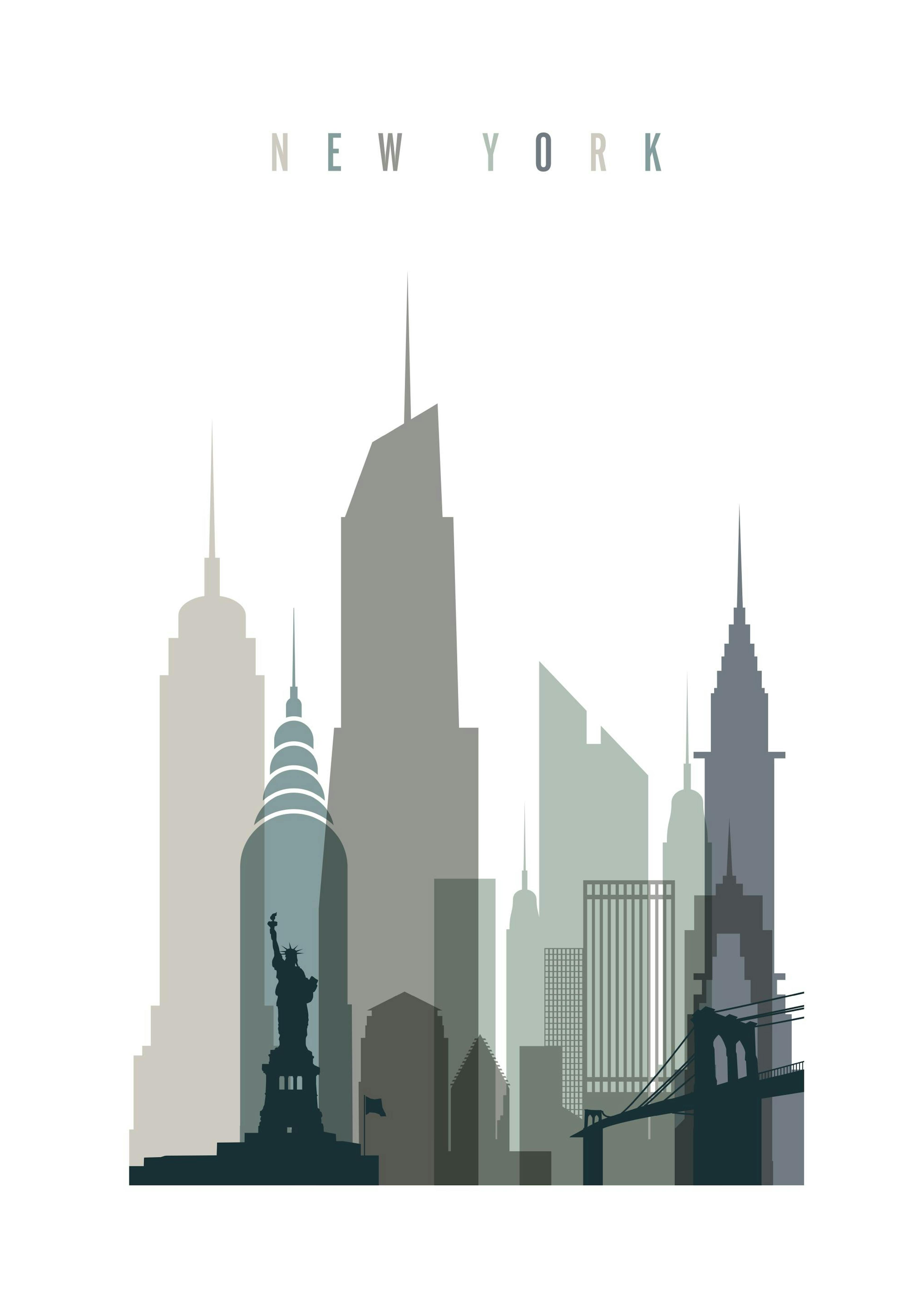 New York Skyline - Art Prints Vicky Poster thumbnail