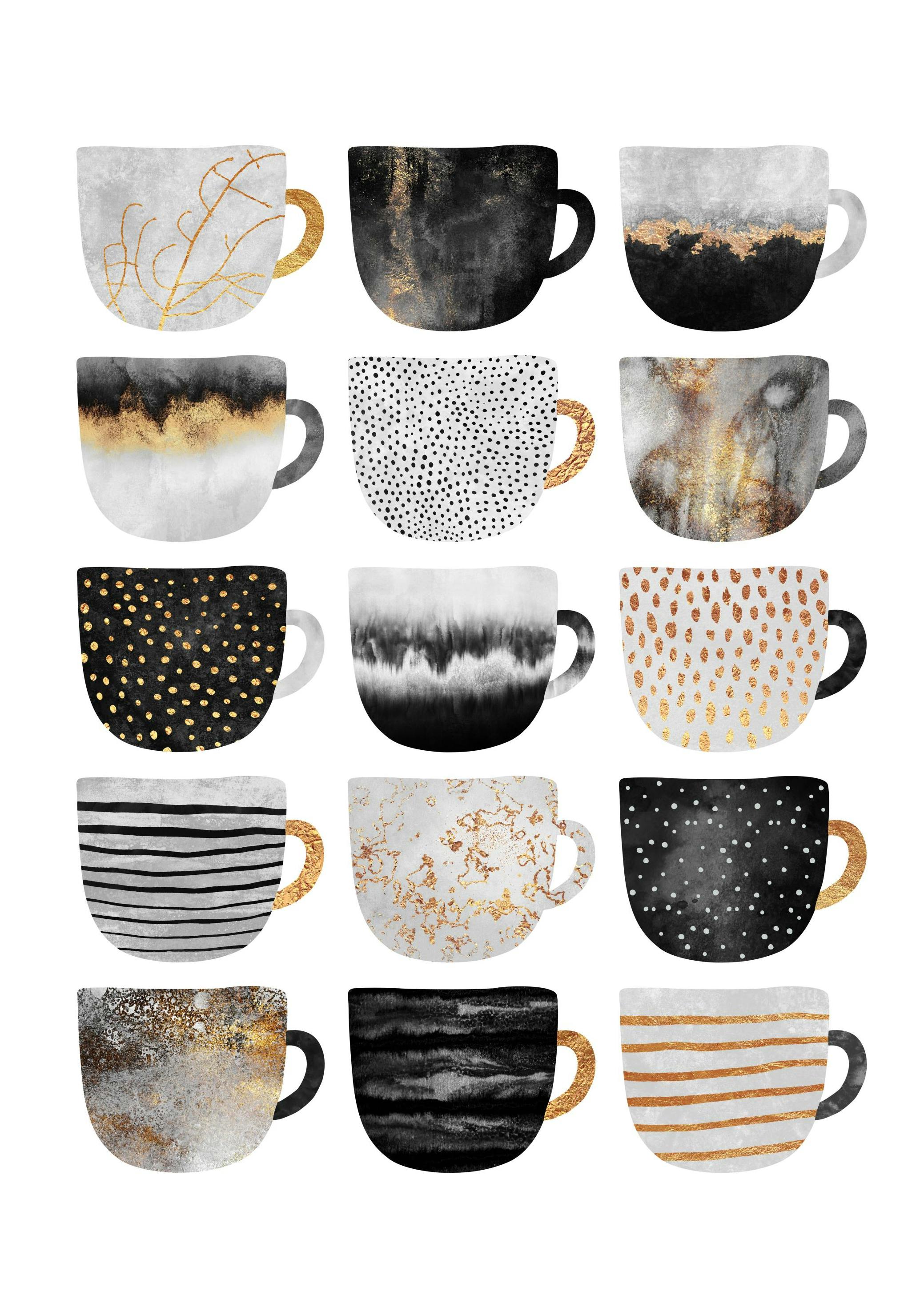 Elisabeth Fredriksson - Poster Tazze di Caffè (50x70 cm) - Poster Store