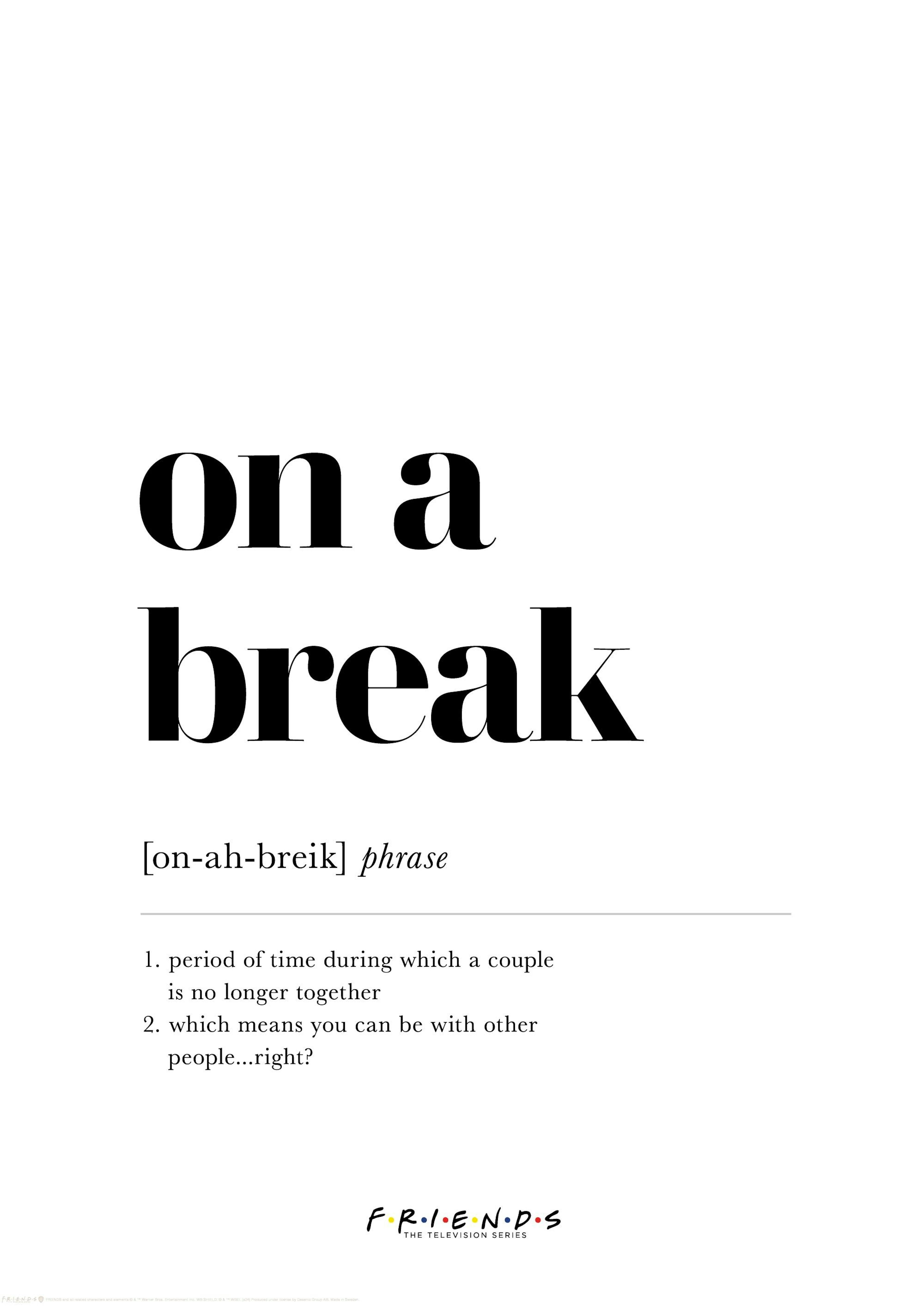 Friends™ - On a Break Definition Poster 0