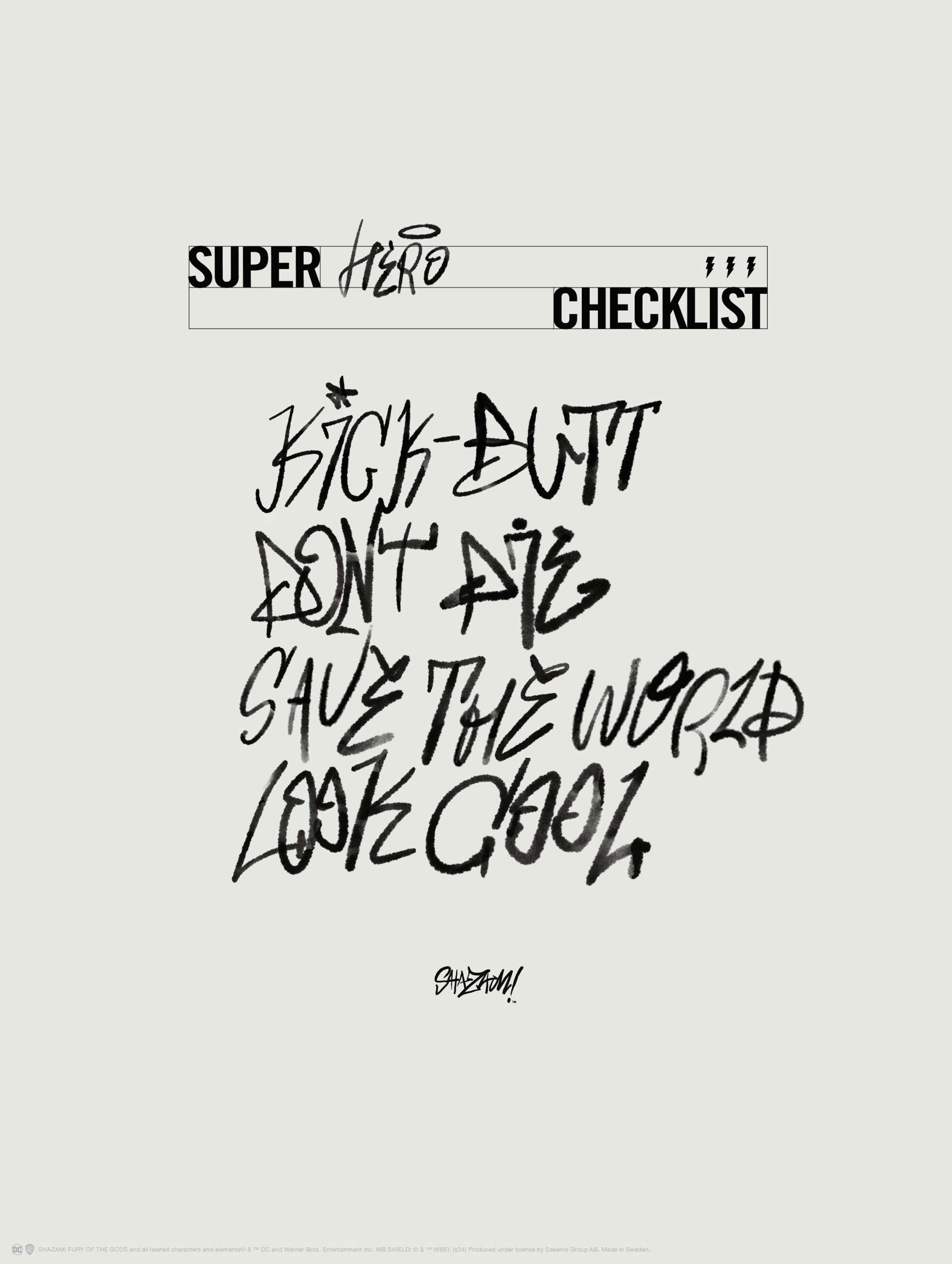 Shazam™ - Super Hero Checklist Poster thumbnail