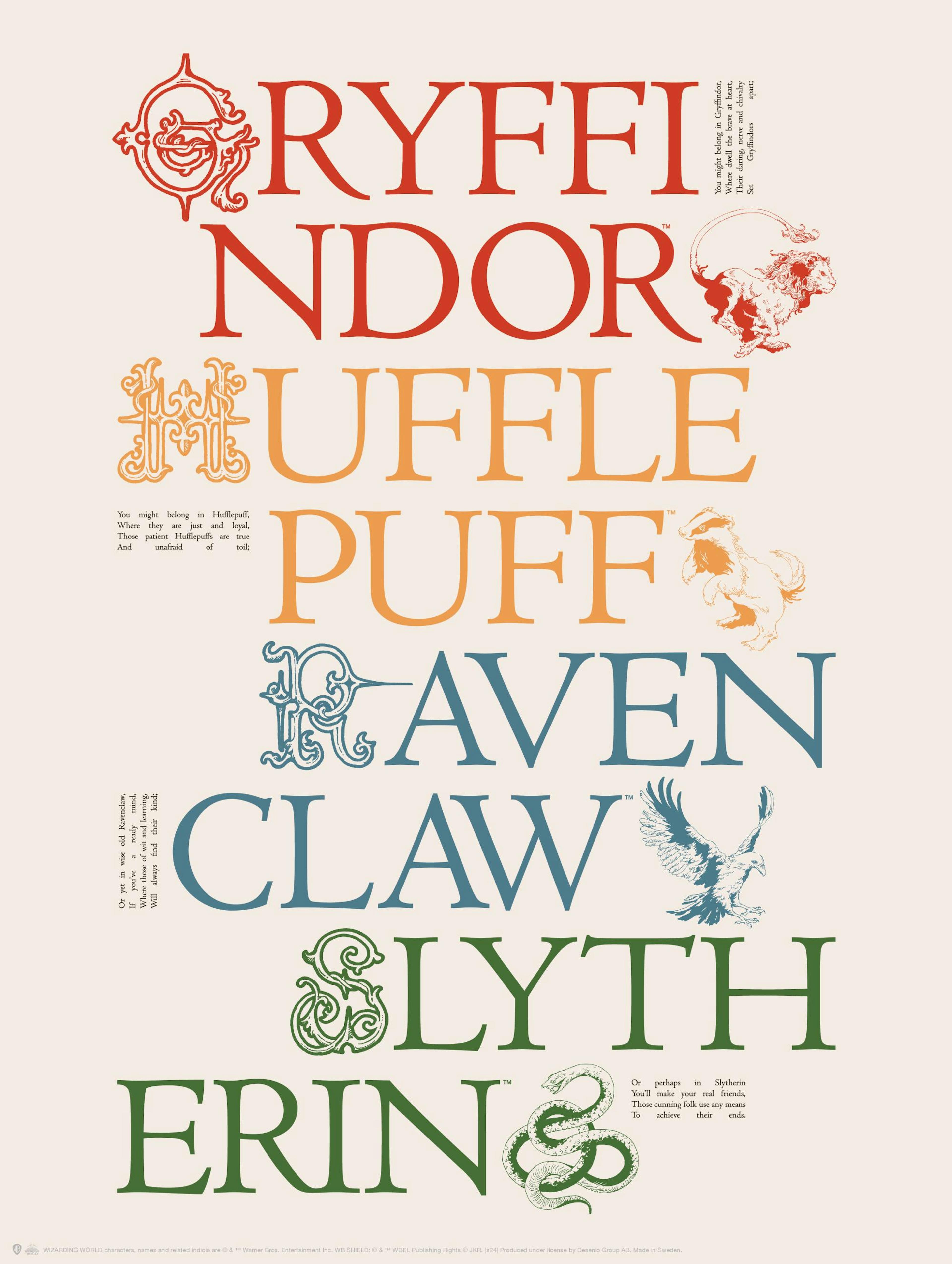 Harry Potter™ - Hogwarts Houses Affiche thumbnail