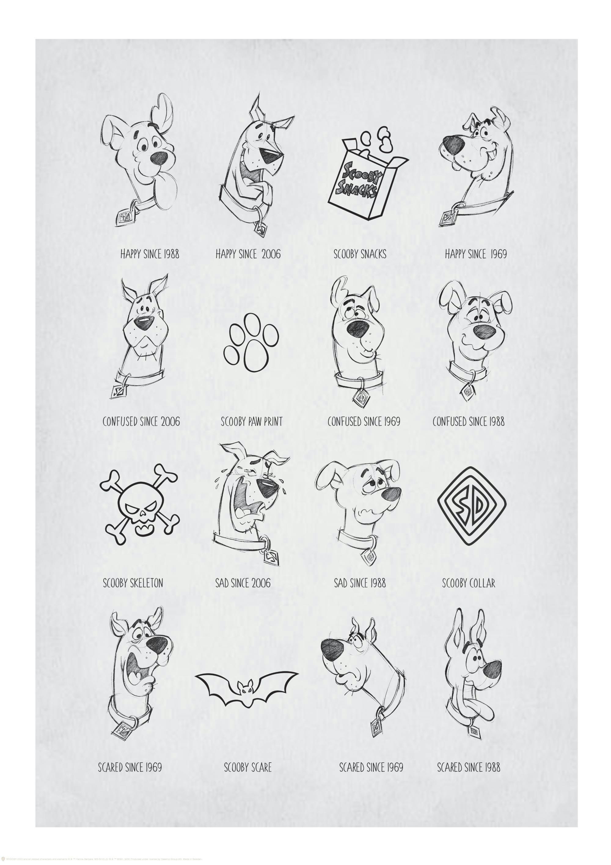 Scooby-Doo™ Sketch History Poster 0
