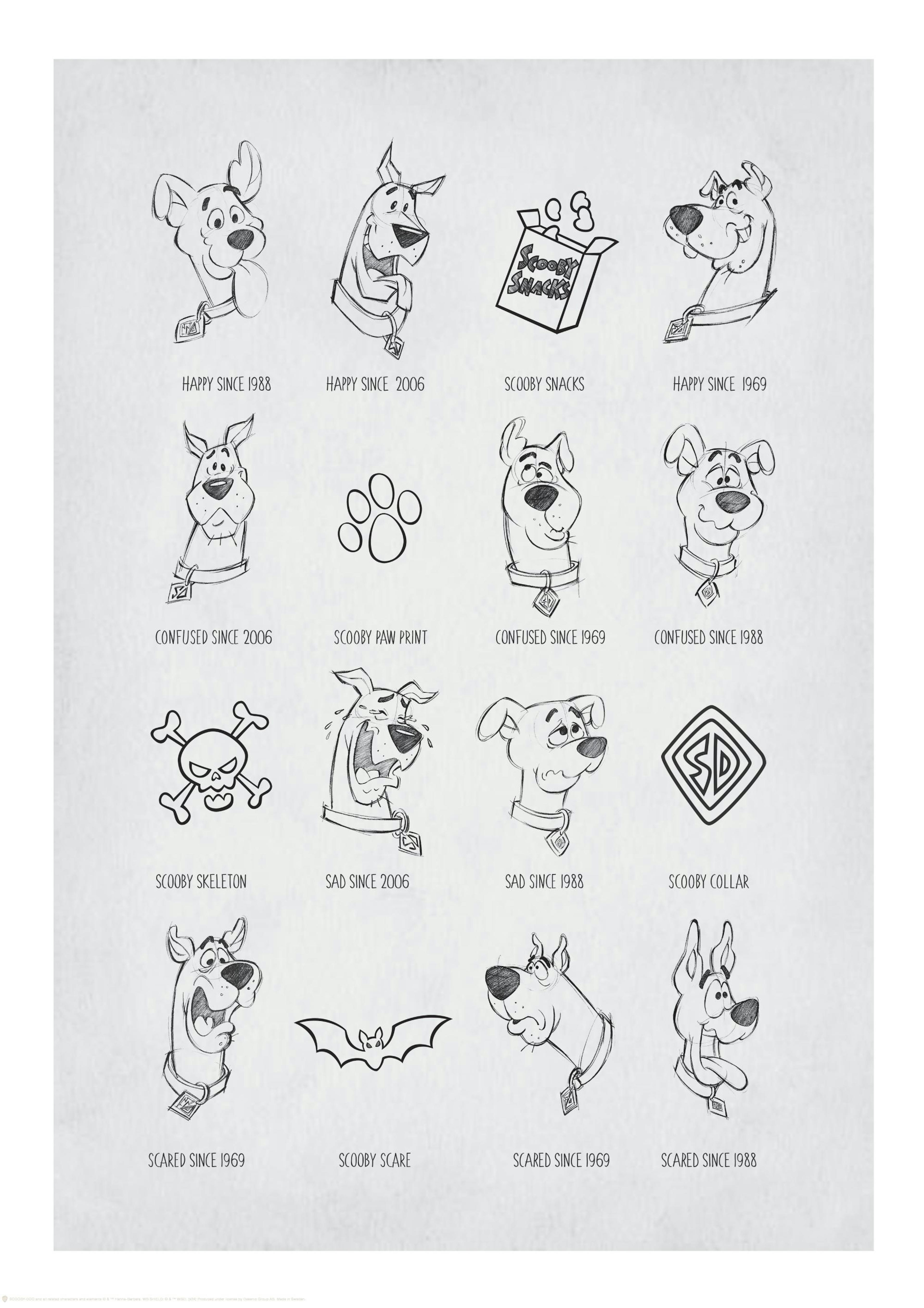 Scooby-Doo™ Sketch History Poster 0