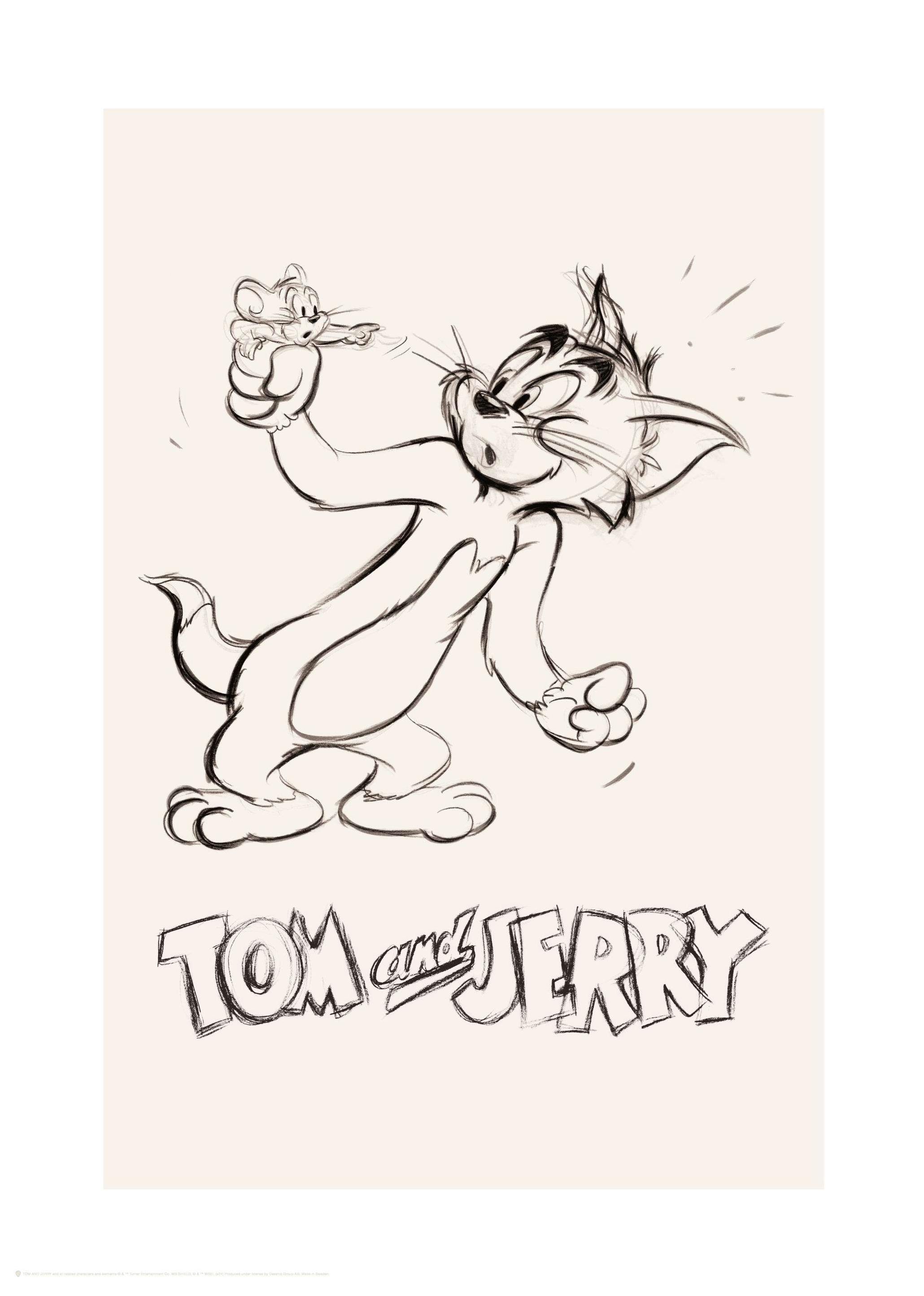 Tom & Jerry™ Sketch No2 Poster (30x40 cm) - Poster Store