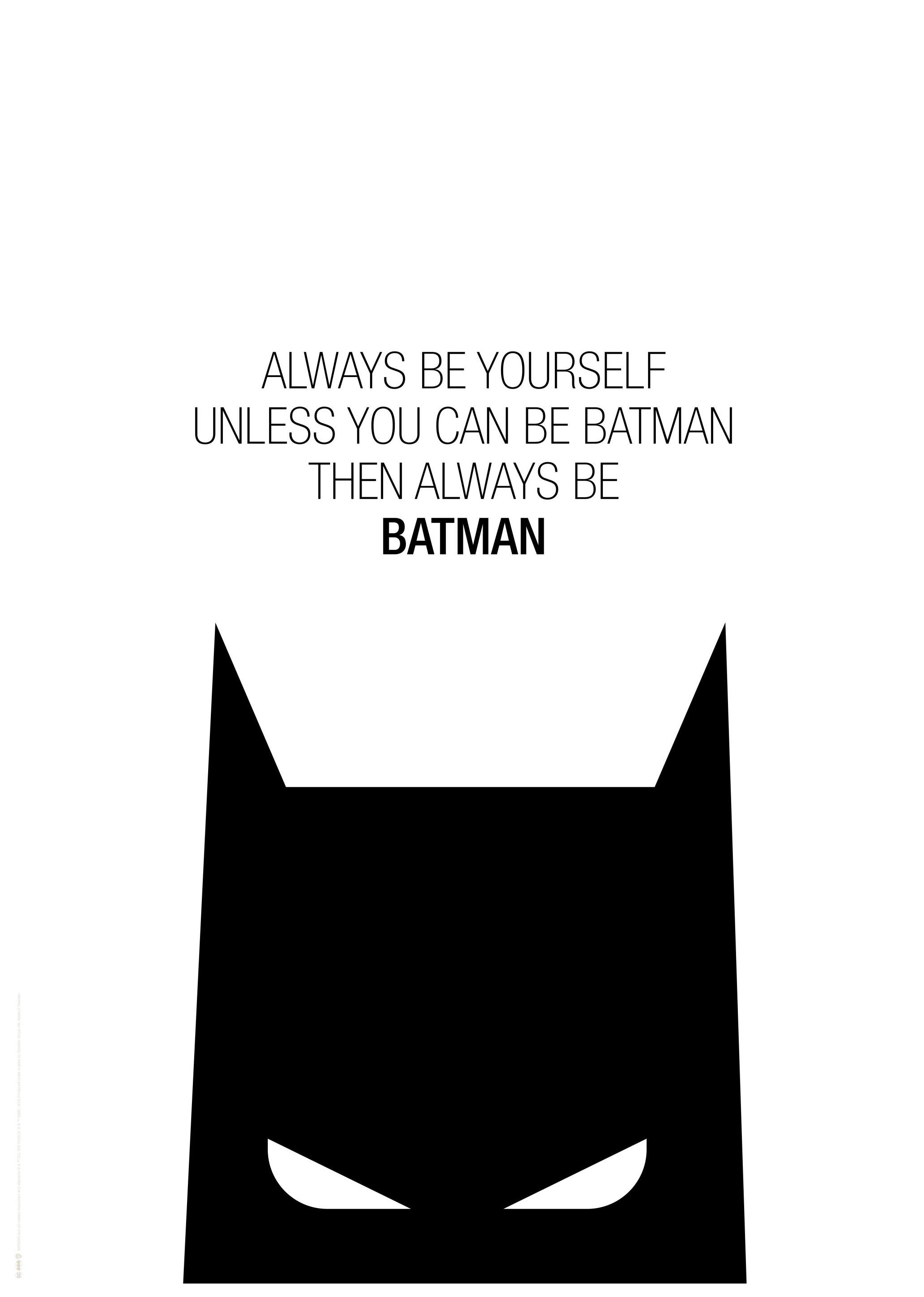 Batman™ - Always Be Batman Plakat (50x70 cm) - Poster Store