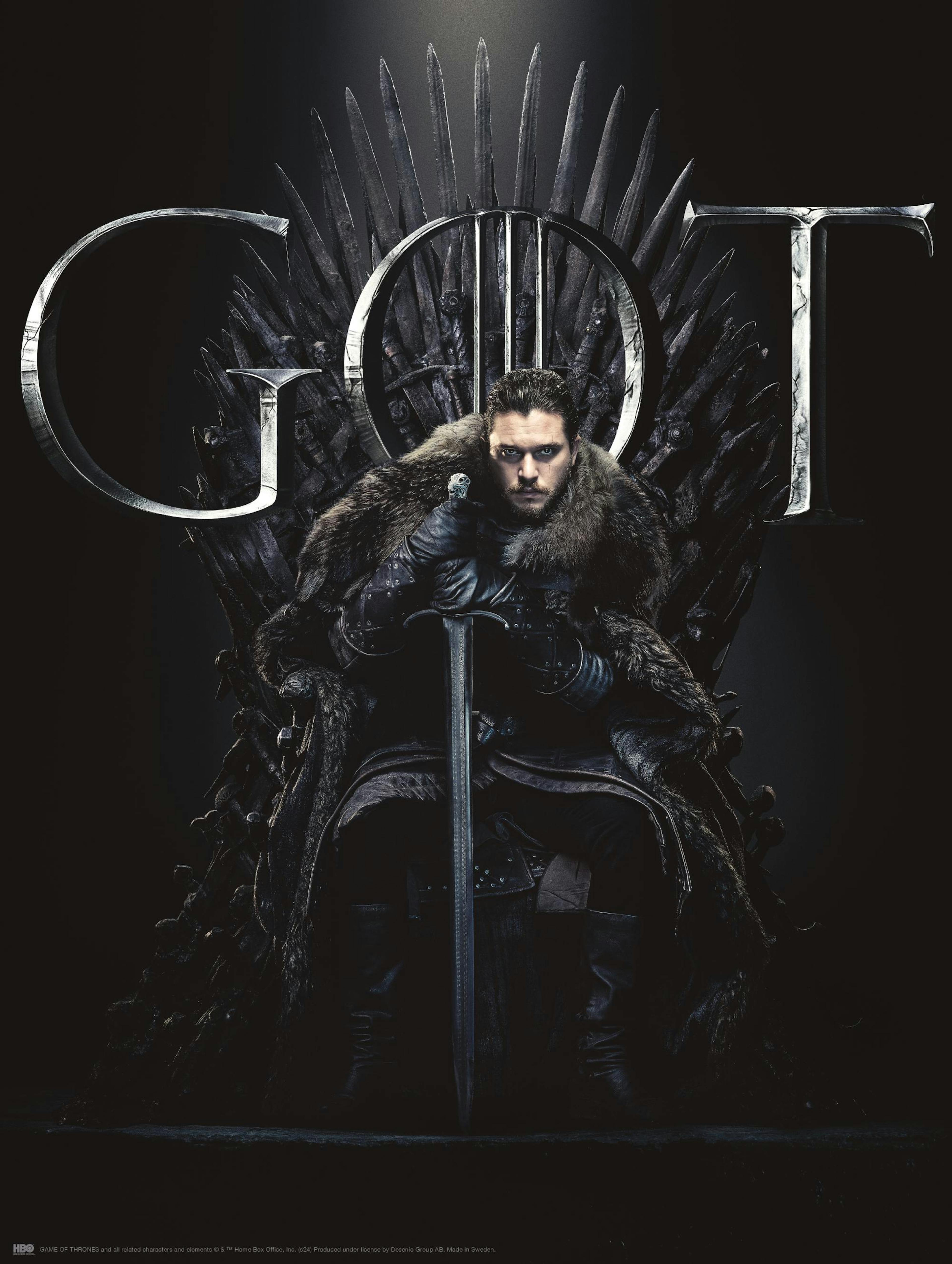 Game of Thrones™ - Jon Snow on the Throne Poster thumbnail