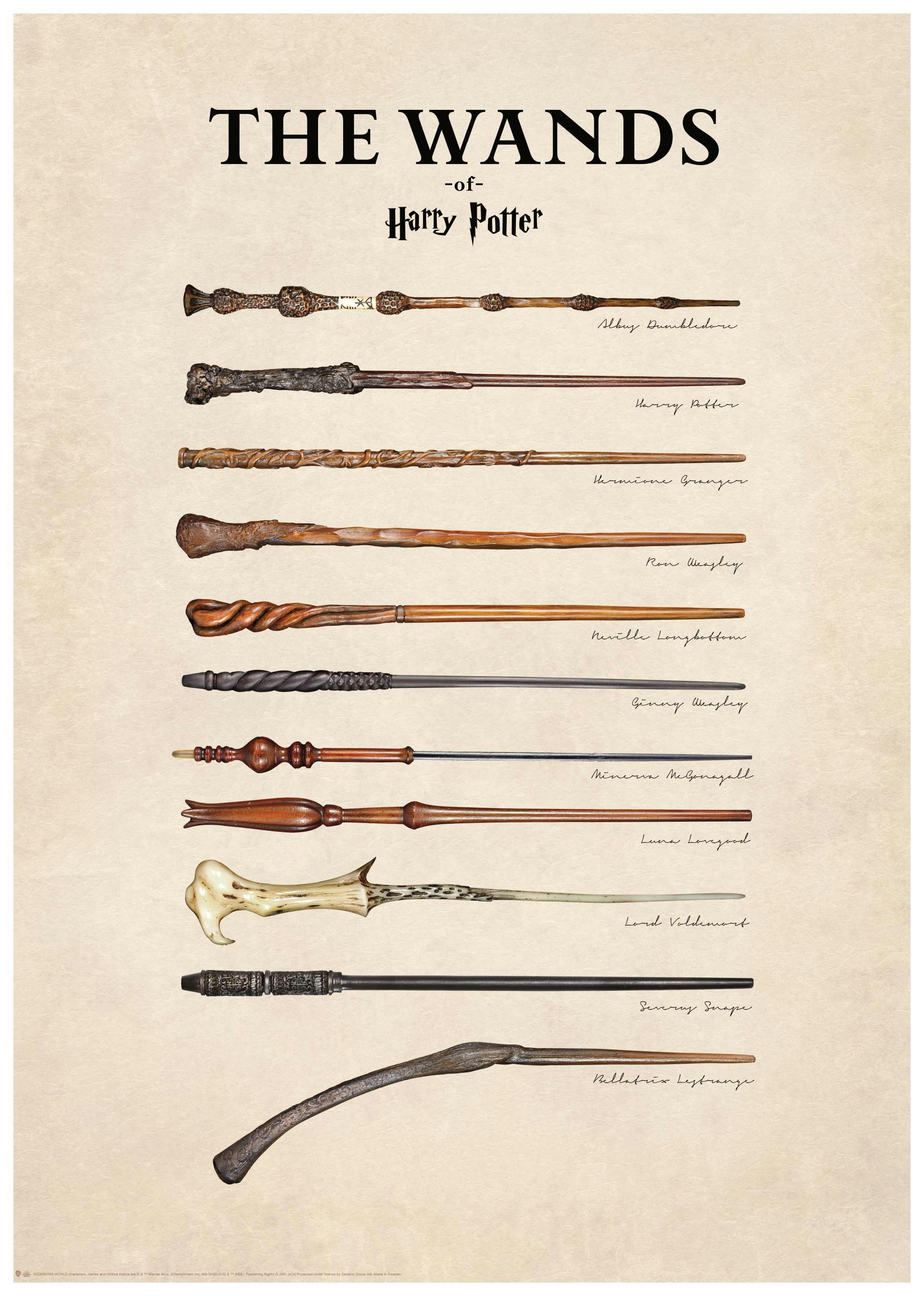 Harry Potter™ - The Wands Poster (50x70 cm) - Poster Store