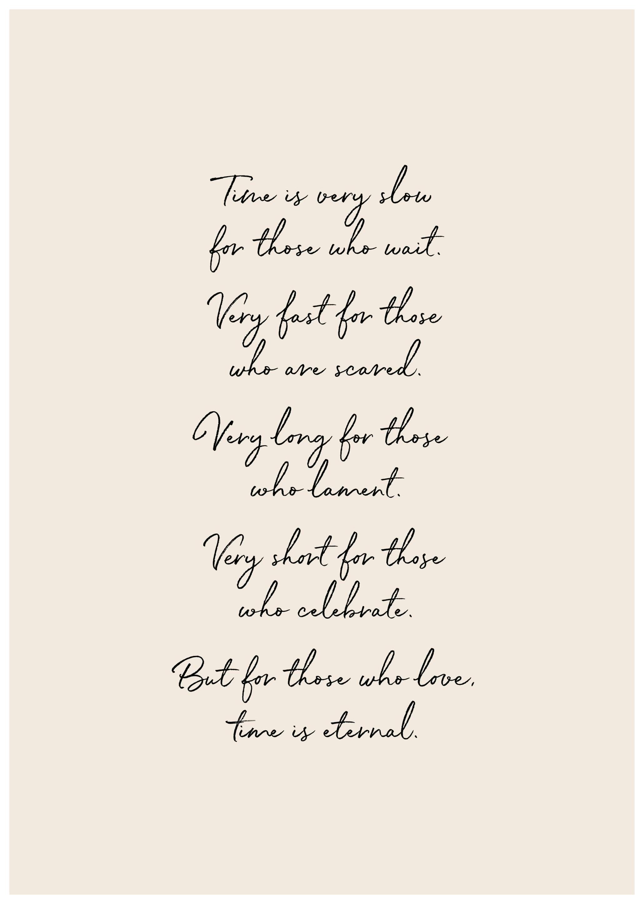 Over de eeuwige tijd poster (30x40 cm) - Poster Store