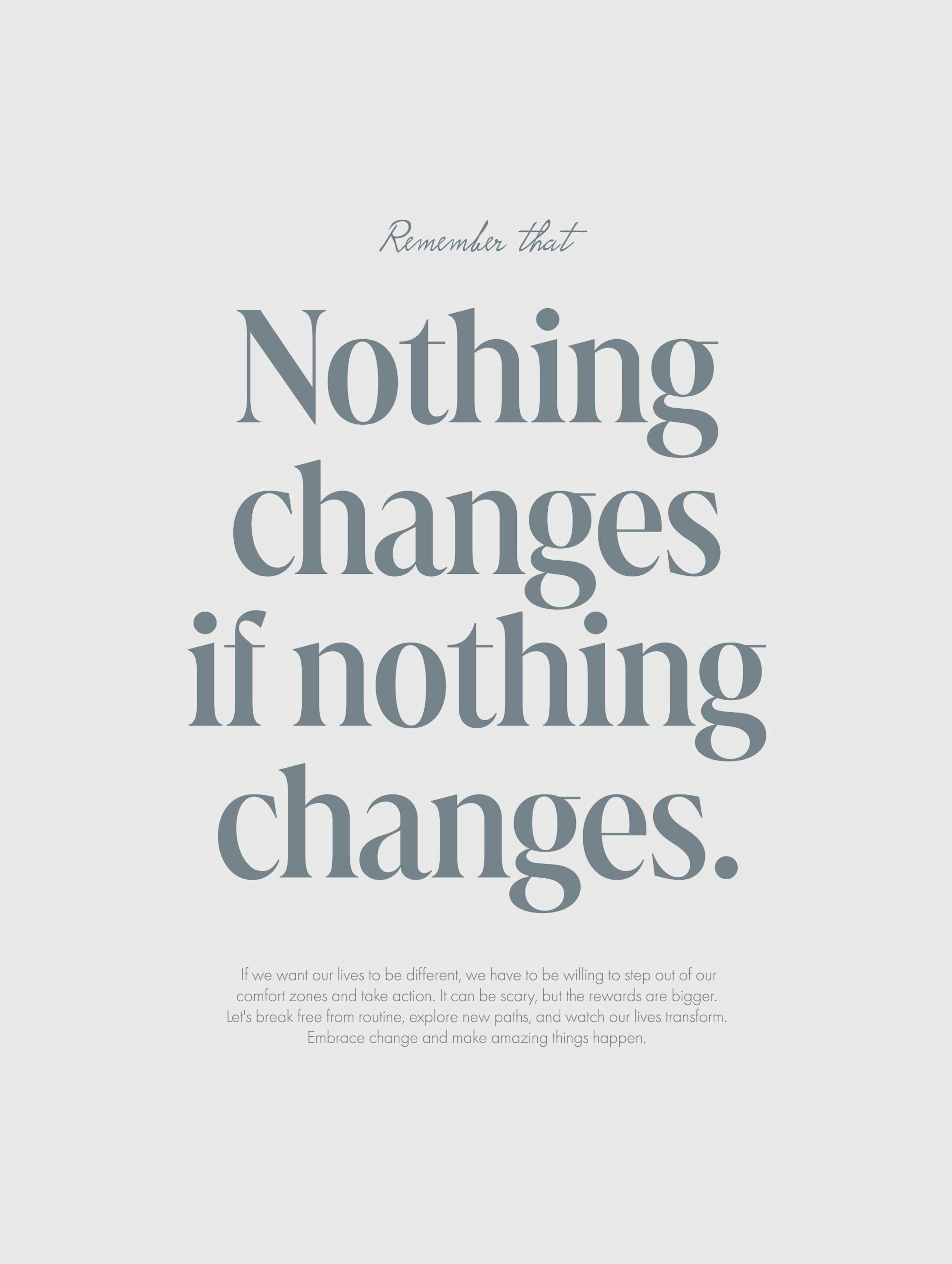 Rien ne Change Poster 0