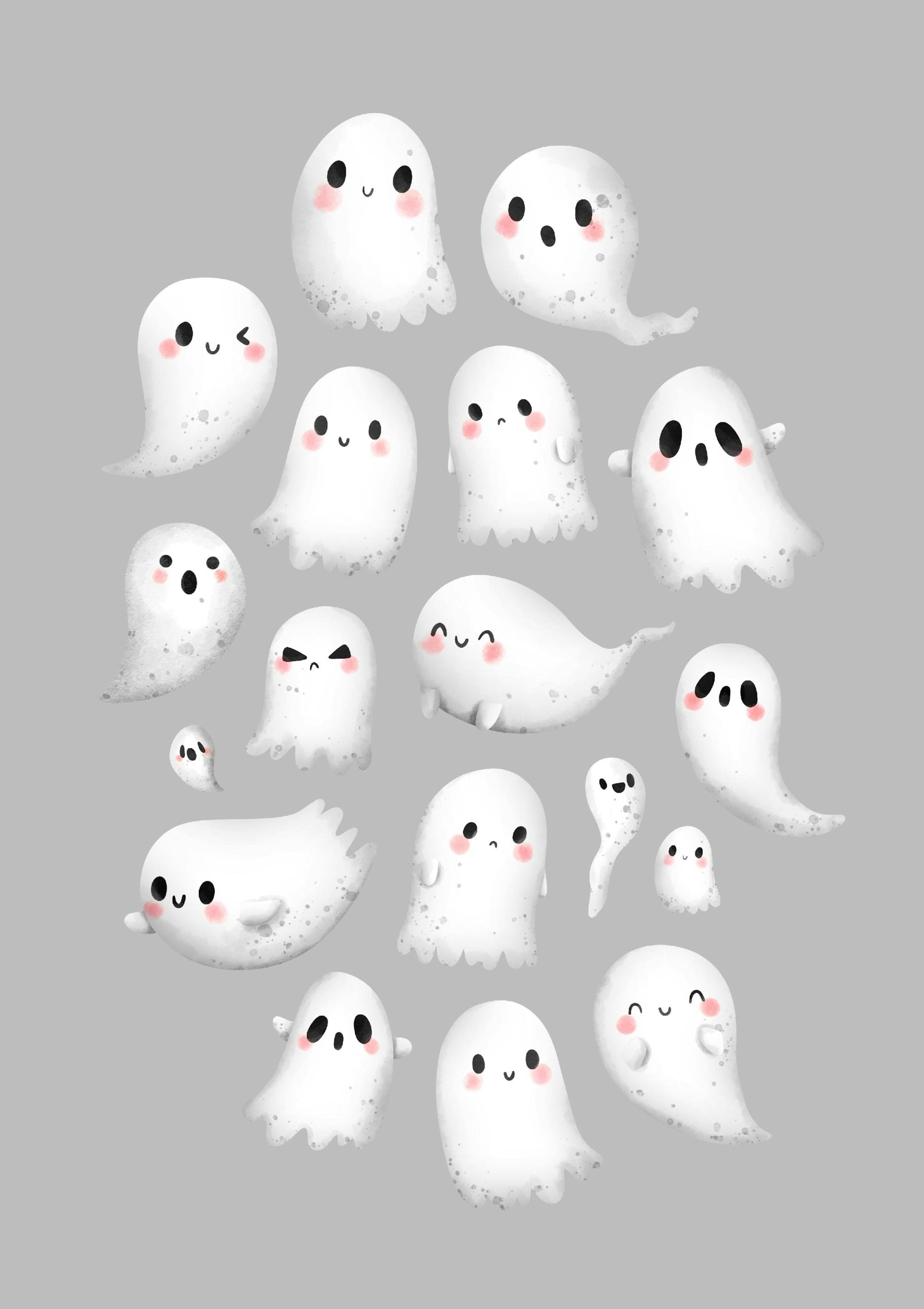 Cute Ghosts Poster 0