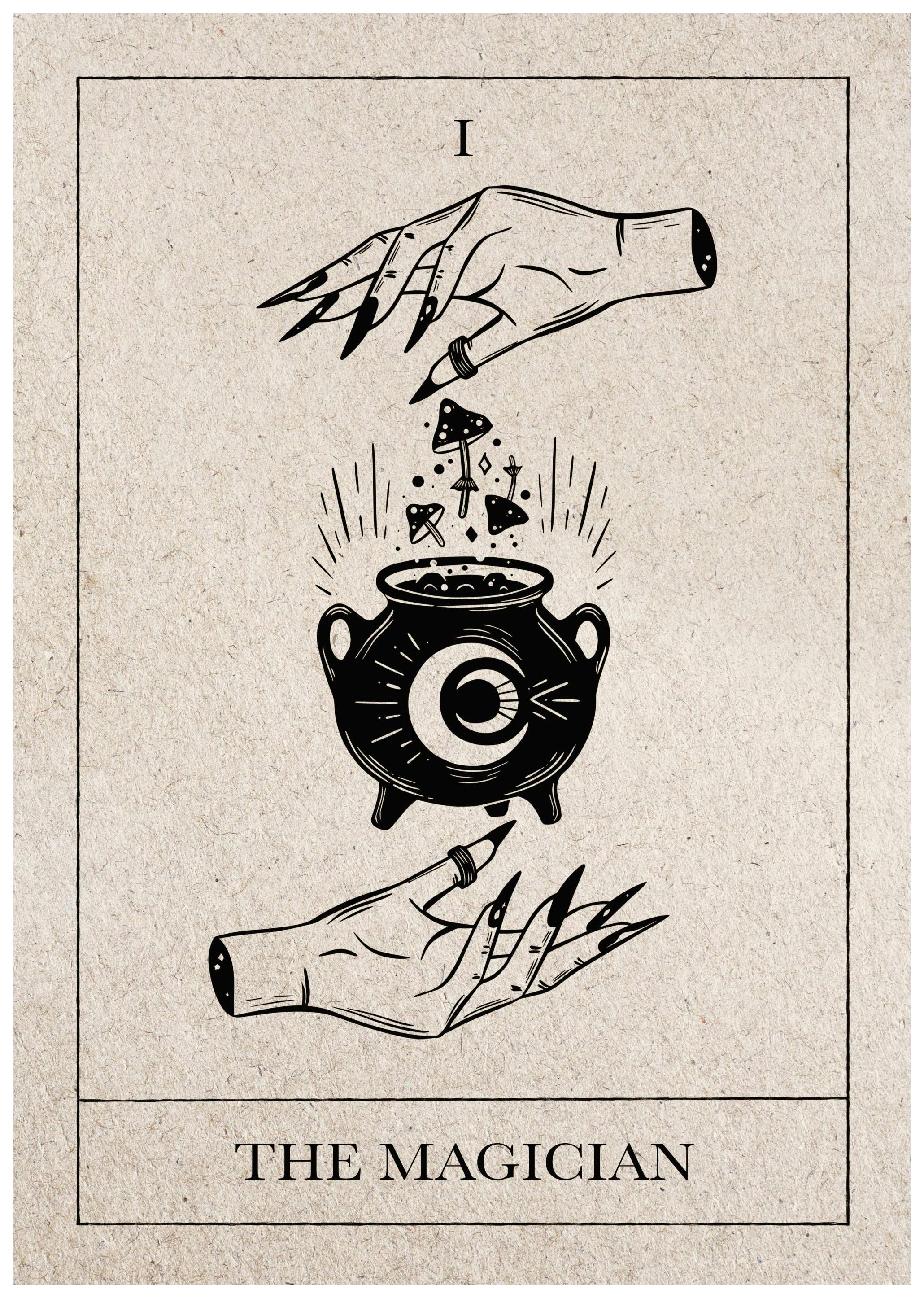 De tovenaar Tarot Poster (30x40 cm) - Poster Store