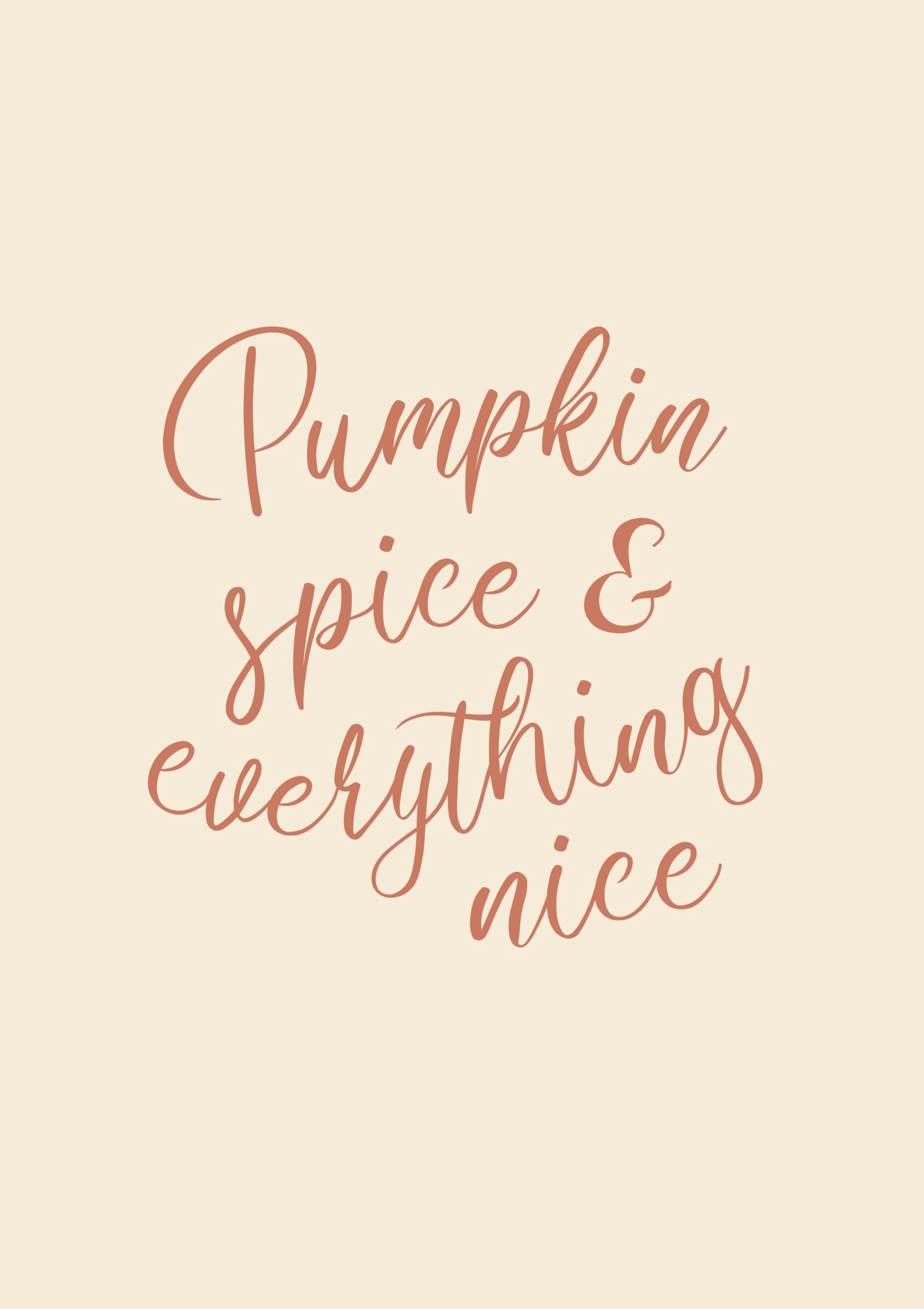 Pumpkin Spice and Everything Nice Poster 0