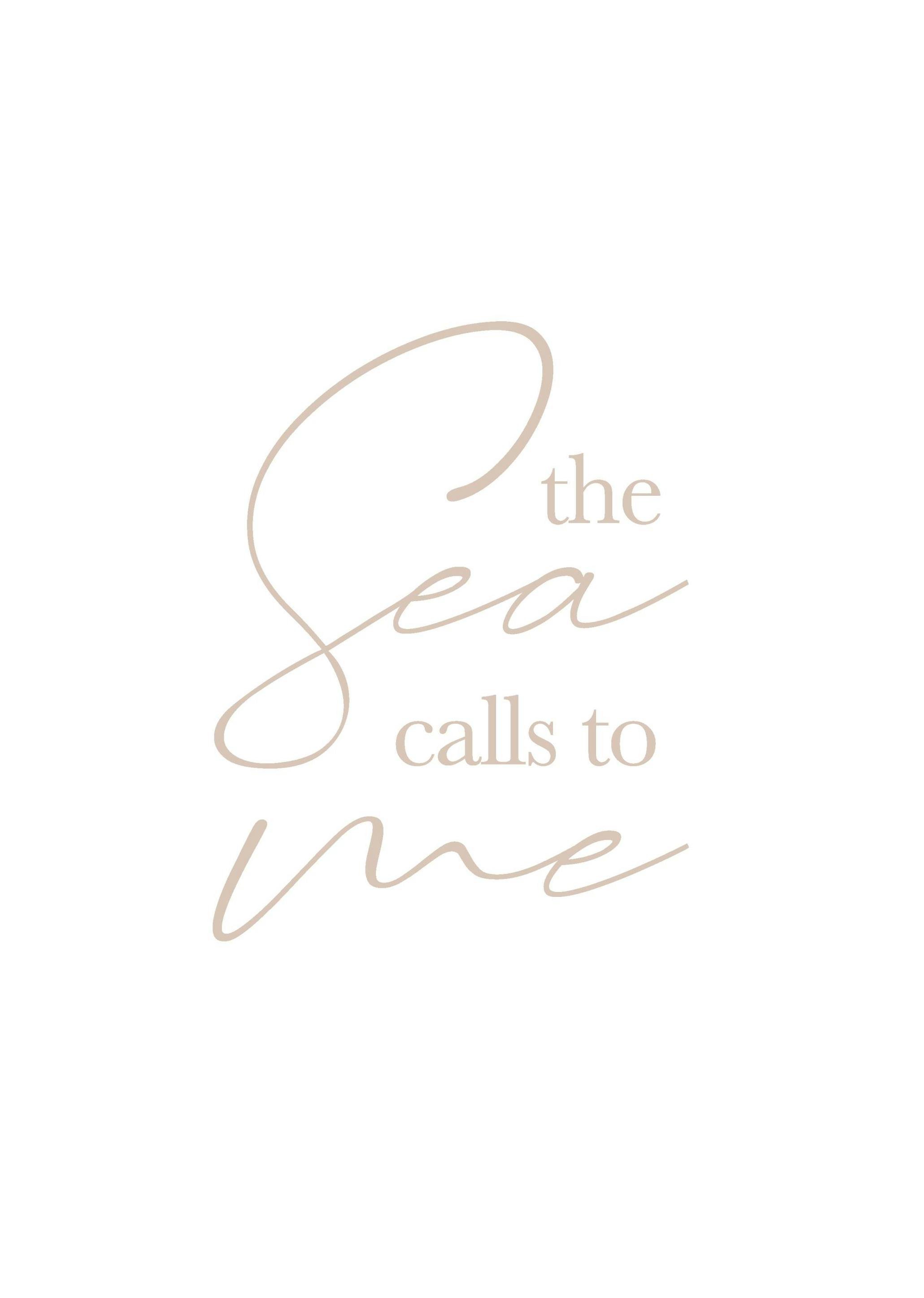 La Mer m'appelle Affiche (21x30 cm) - Poster Store