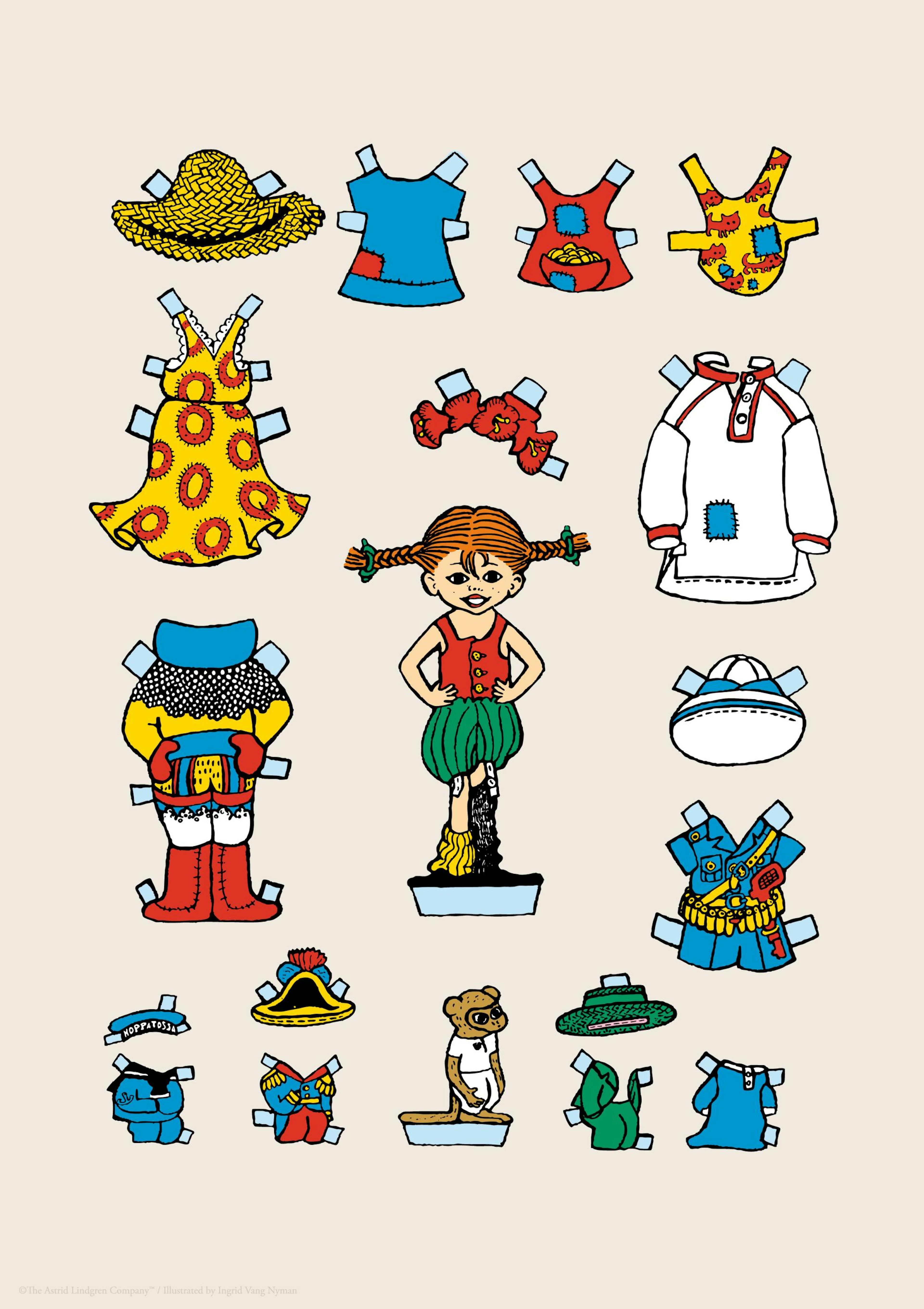 Pippi Longstocking Cutout Doll Poster thumbnail