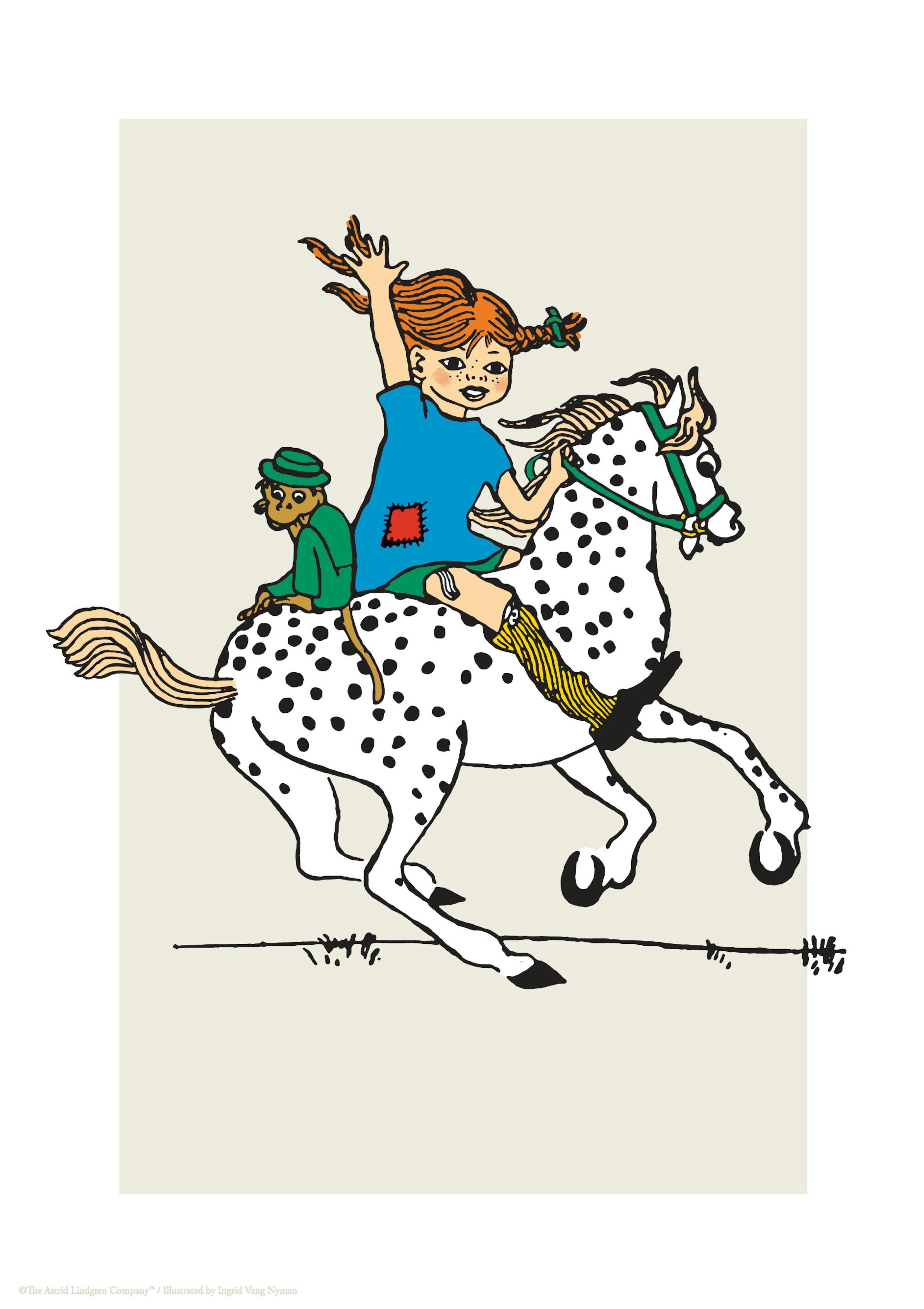 Poster Pippi Calzelunghe Riding thumbnail