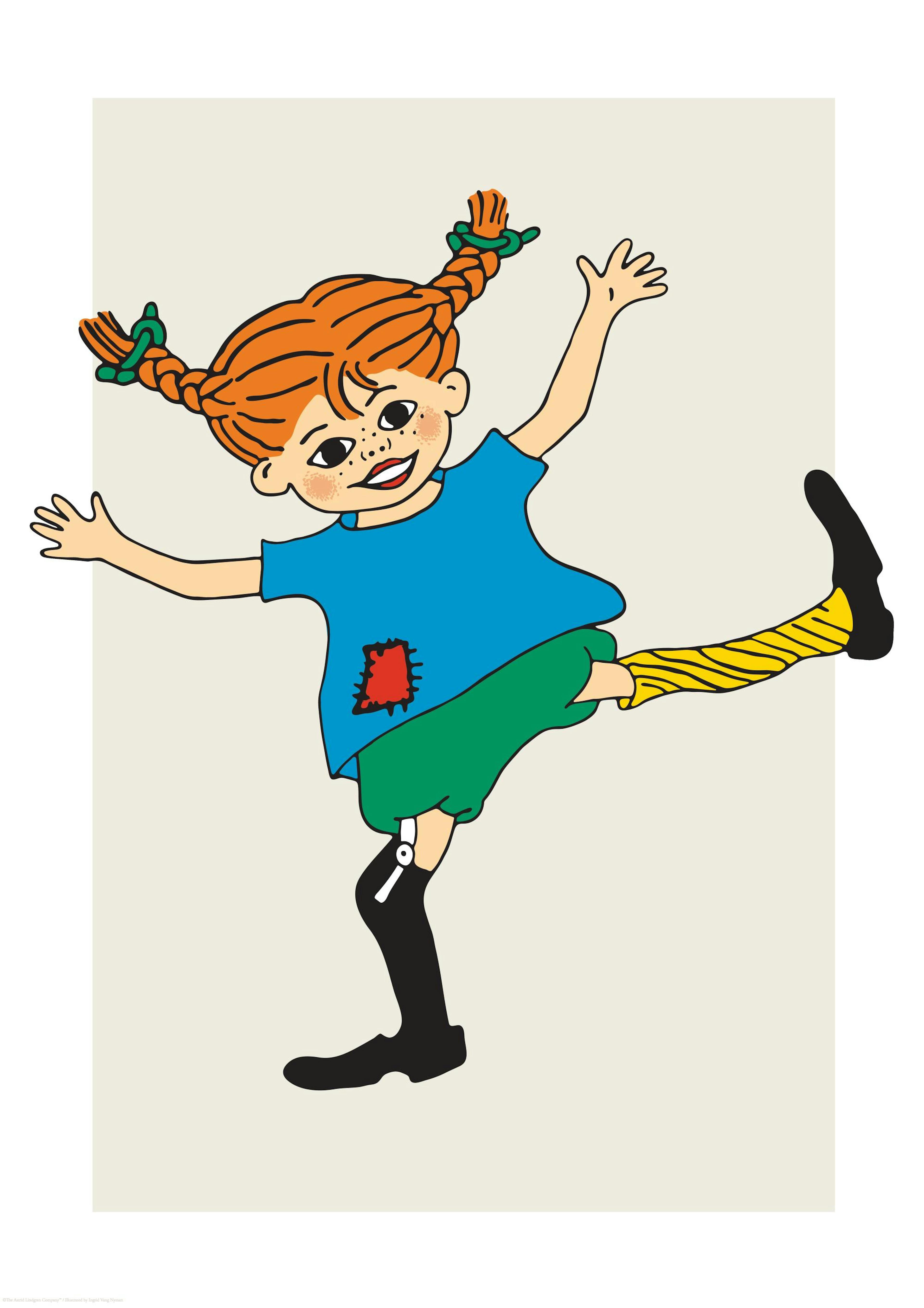 Poster con Illustrazione Pippi Calzelunghe 0