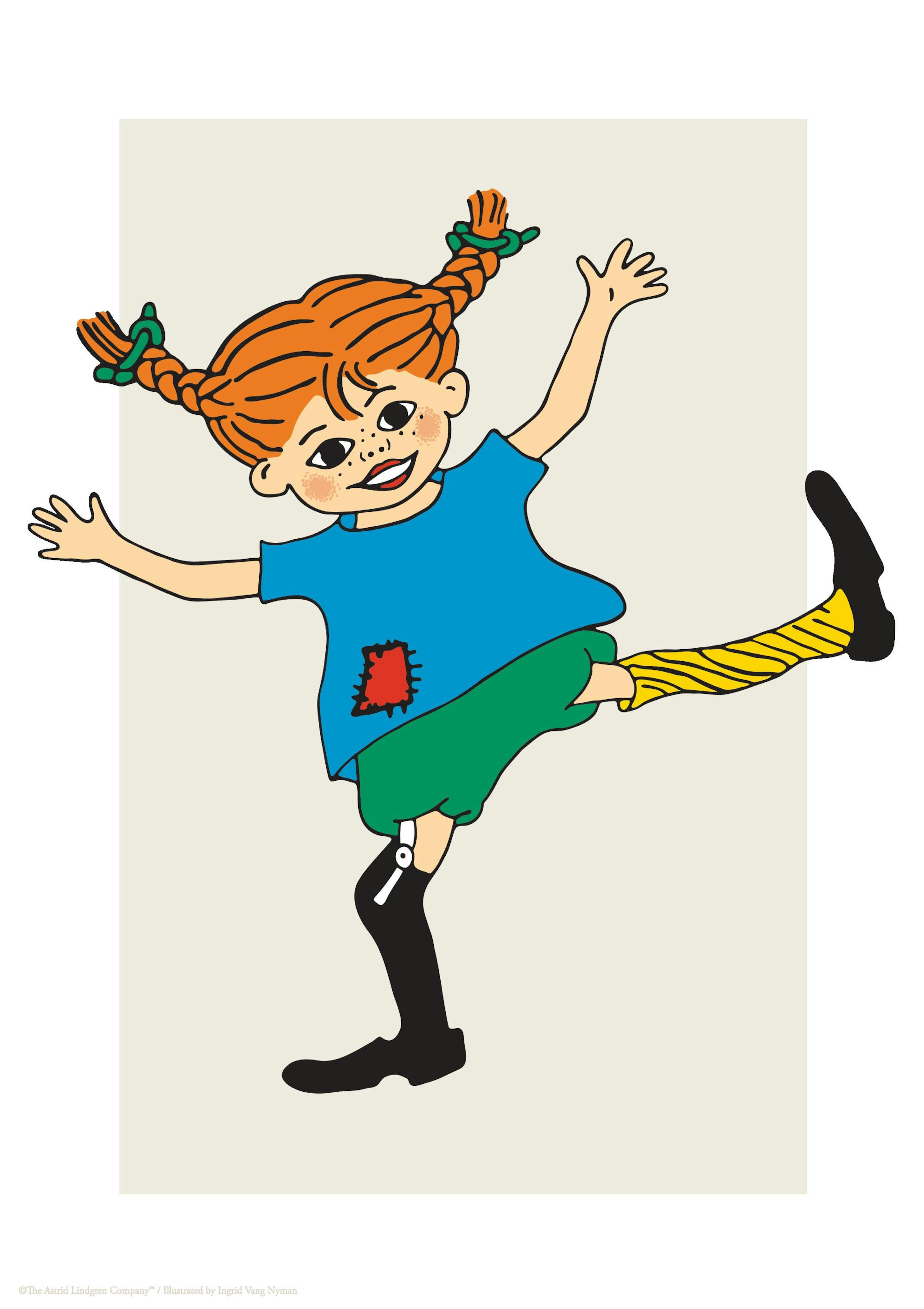 Pippi Langstrumpf Illustration Poster thumbnail