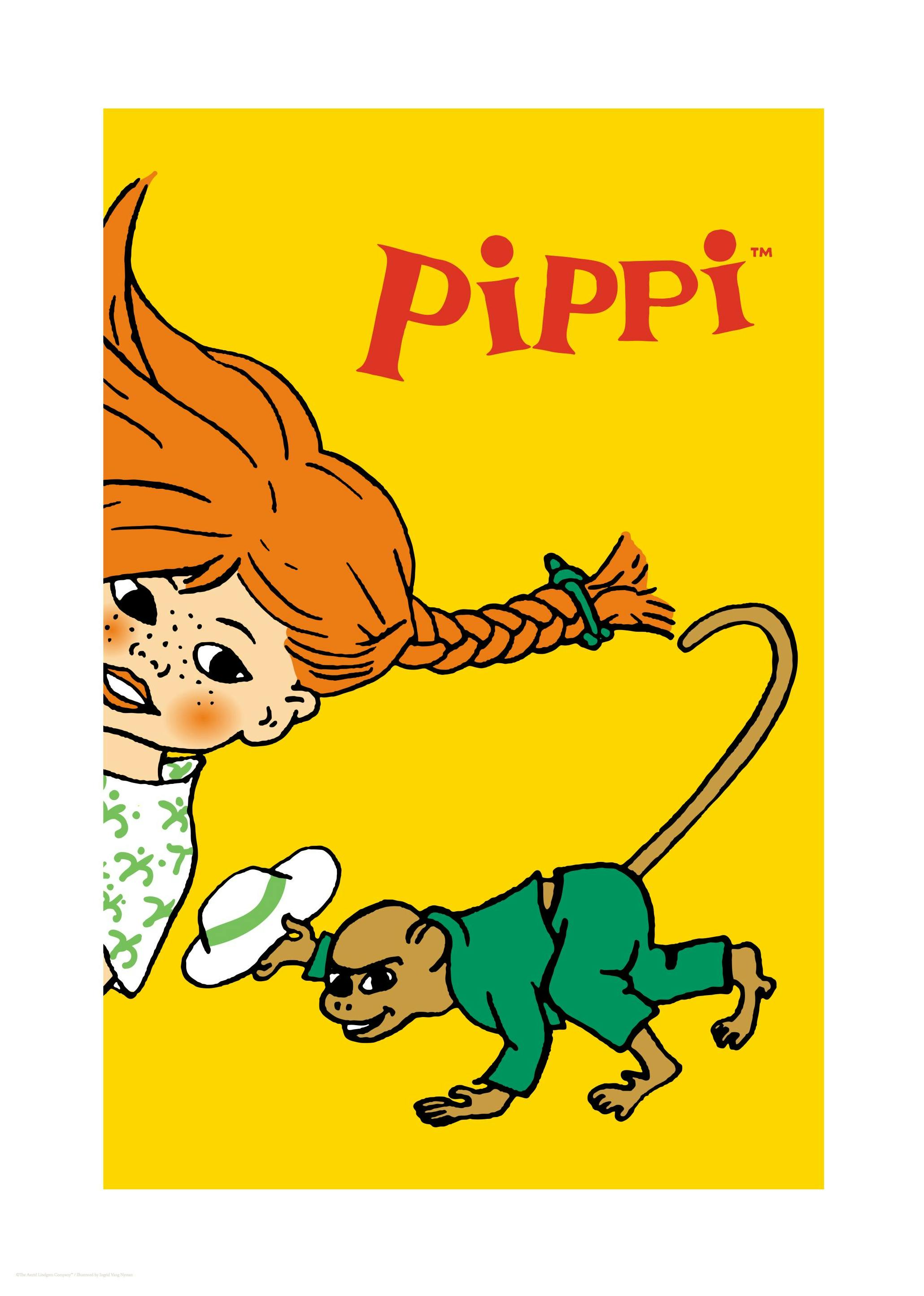 Pippi Langkous en Meneer Nilsson Poster (21x30 cm) - Poster Store