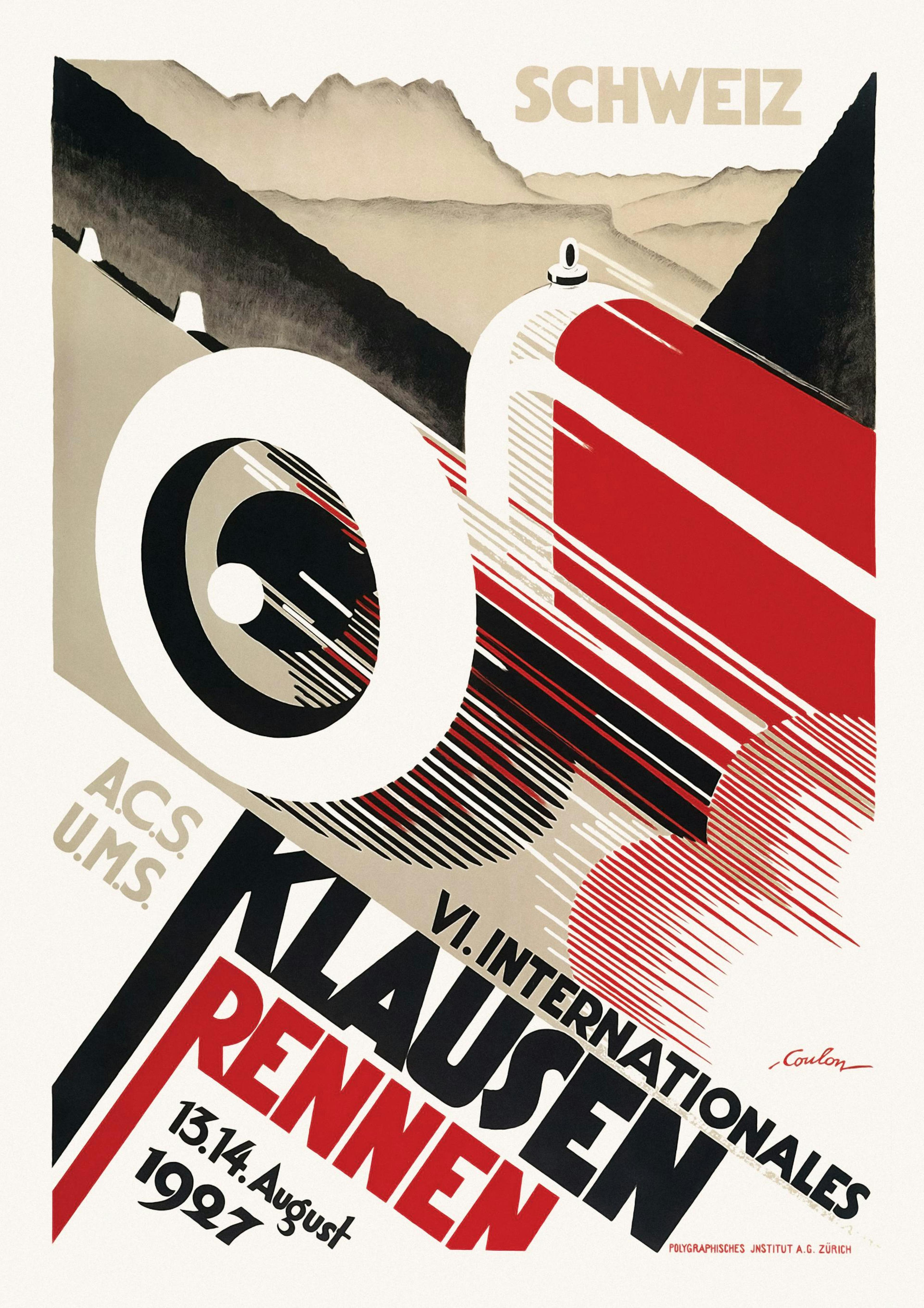 Vintage Racing Poster thumbnail