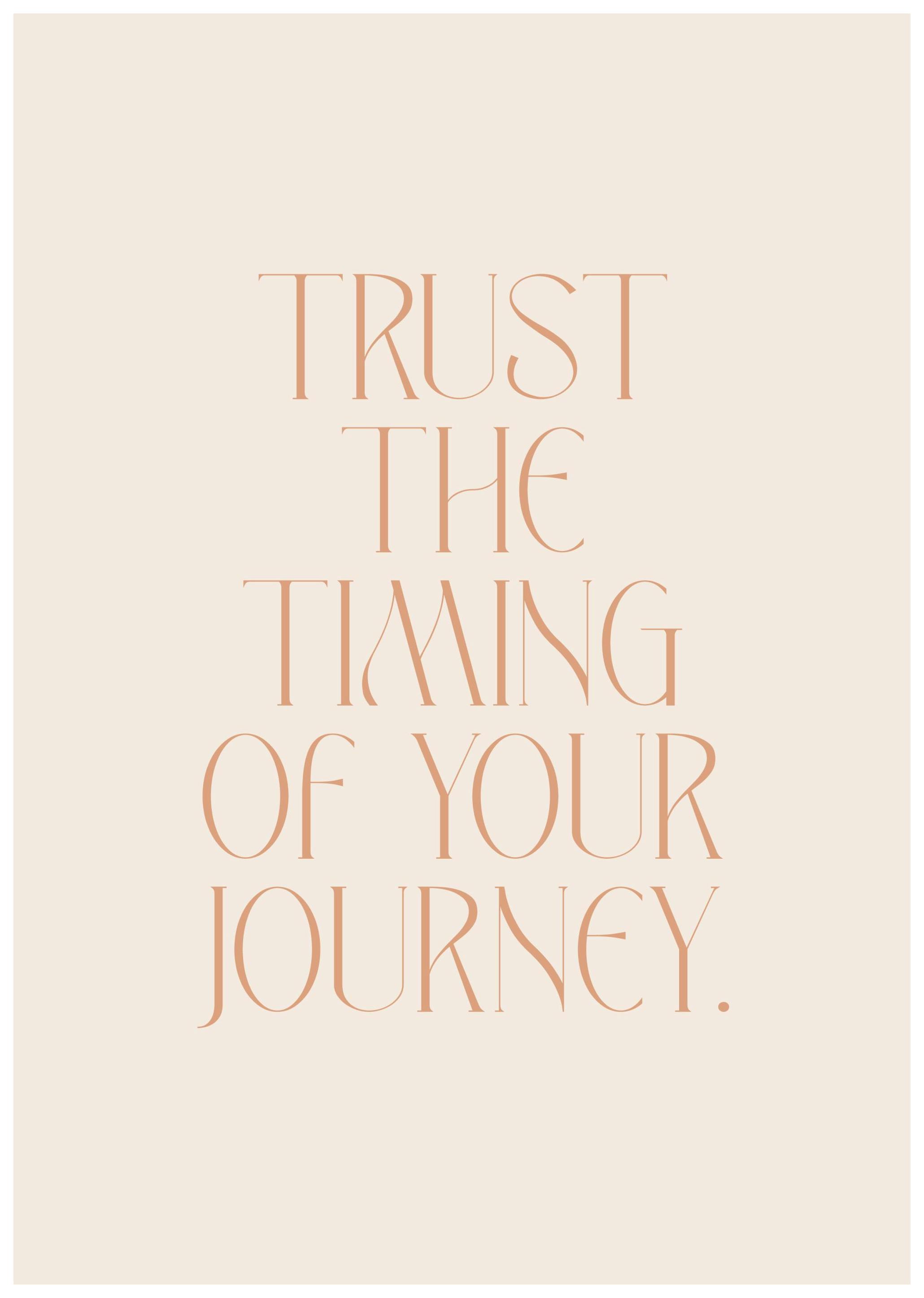 Trust the Timing plakat (30x40 cm) - Poster Store