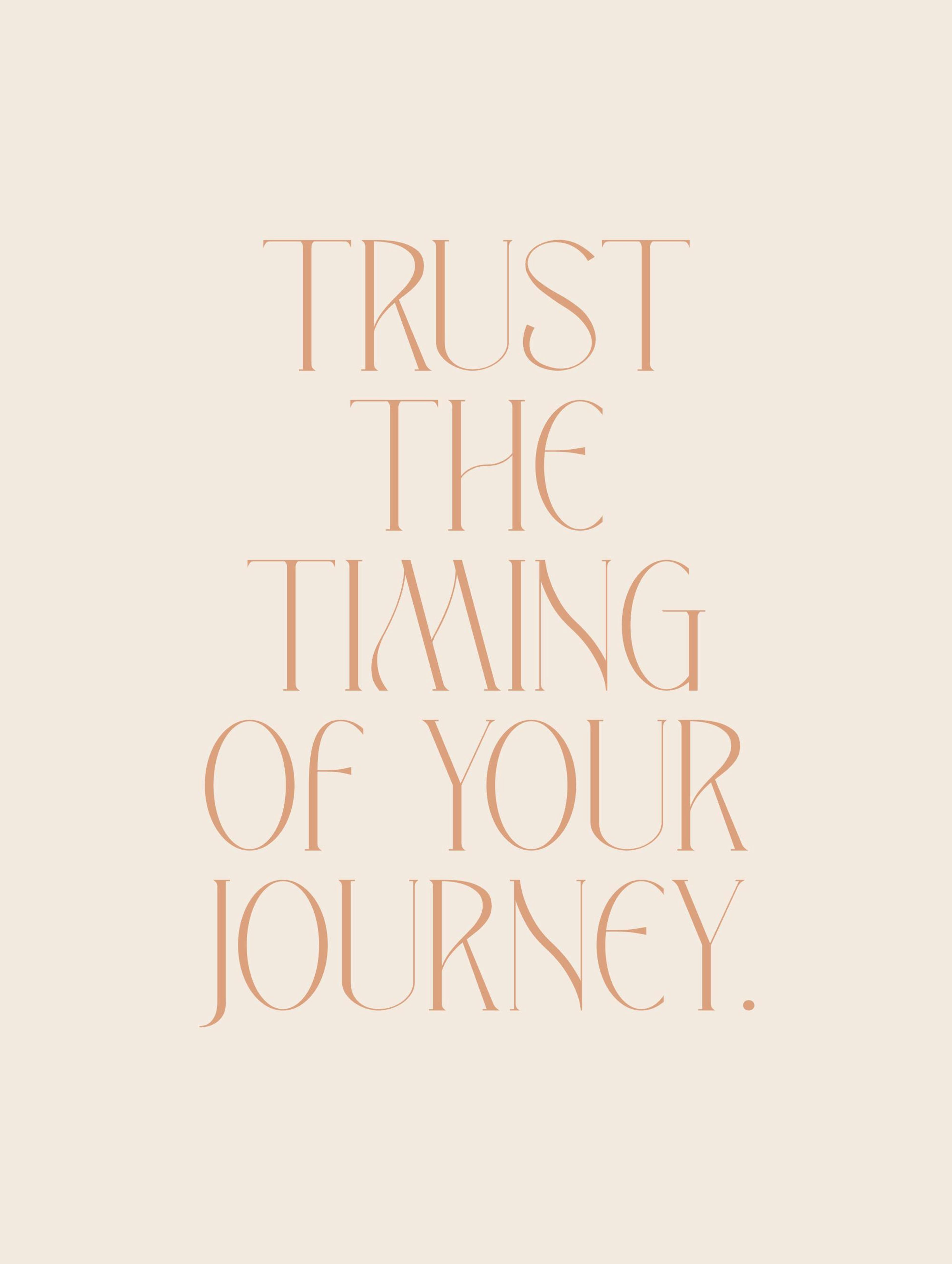 Trust the Timing Poster 0