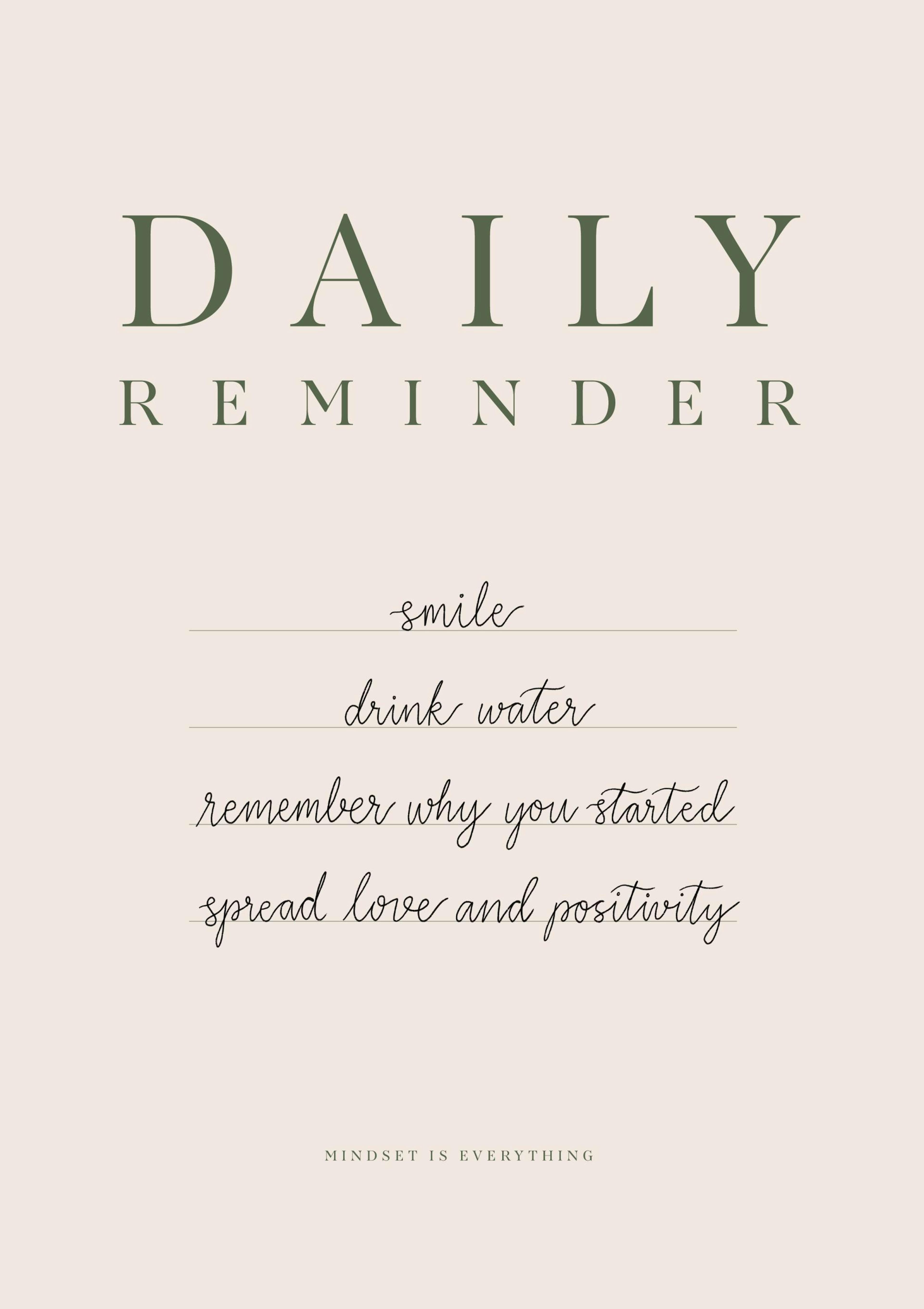 Daily Reminder Poster 0