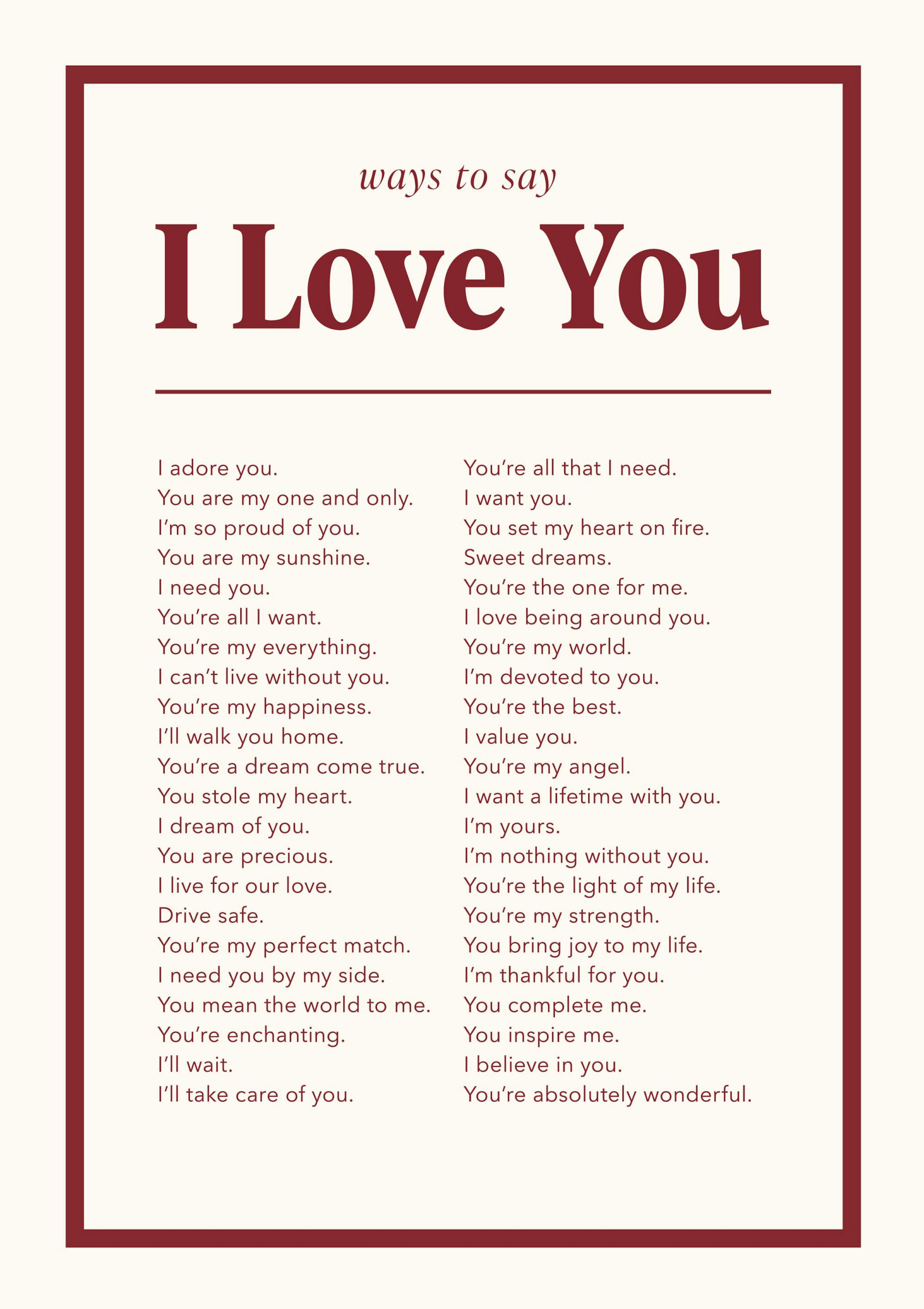 Ways to Say I Love You Affiche thumbnail