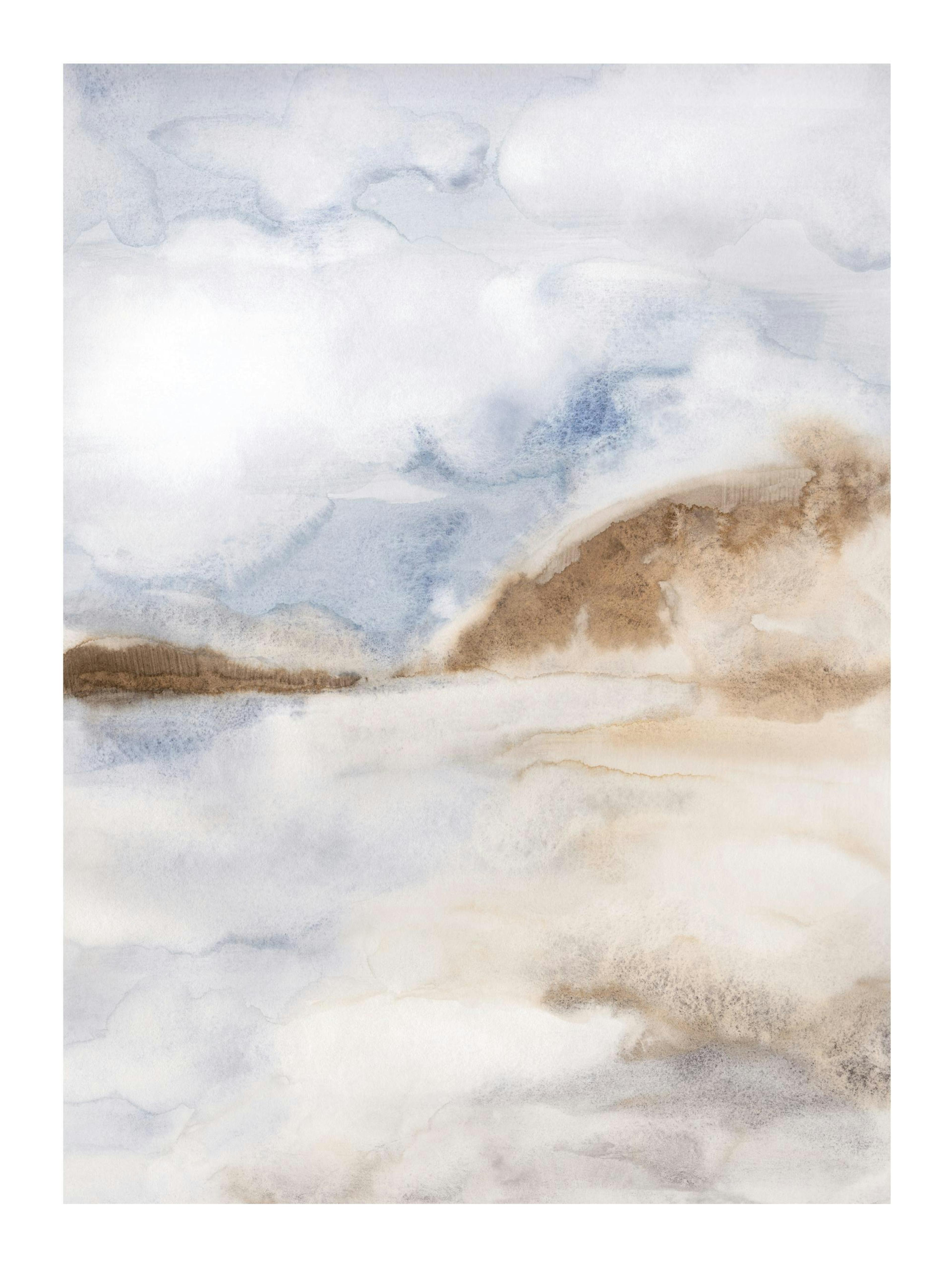 Blå Aquarelle No2-plakat thumbnail