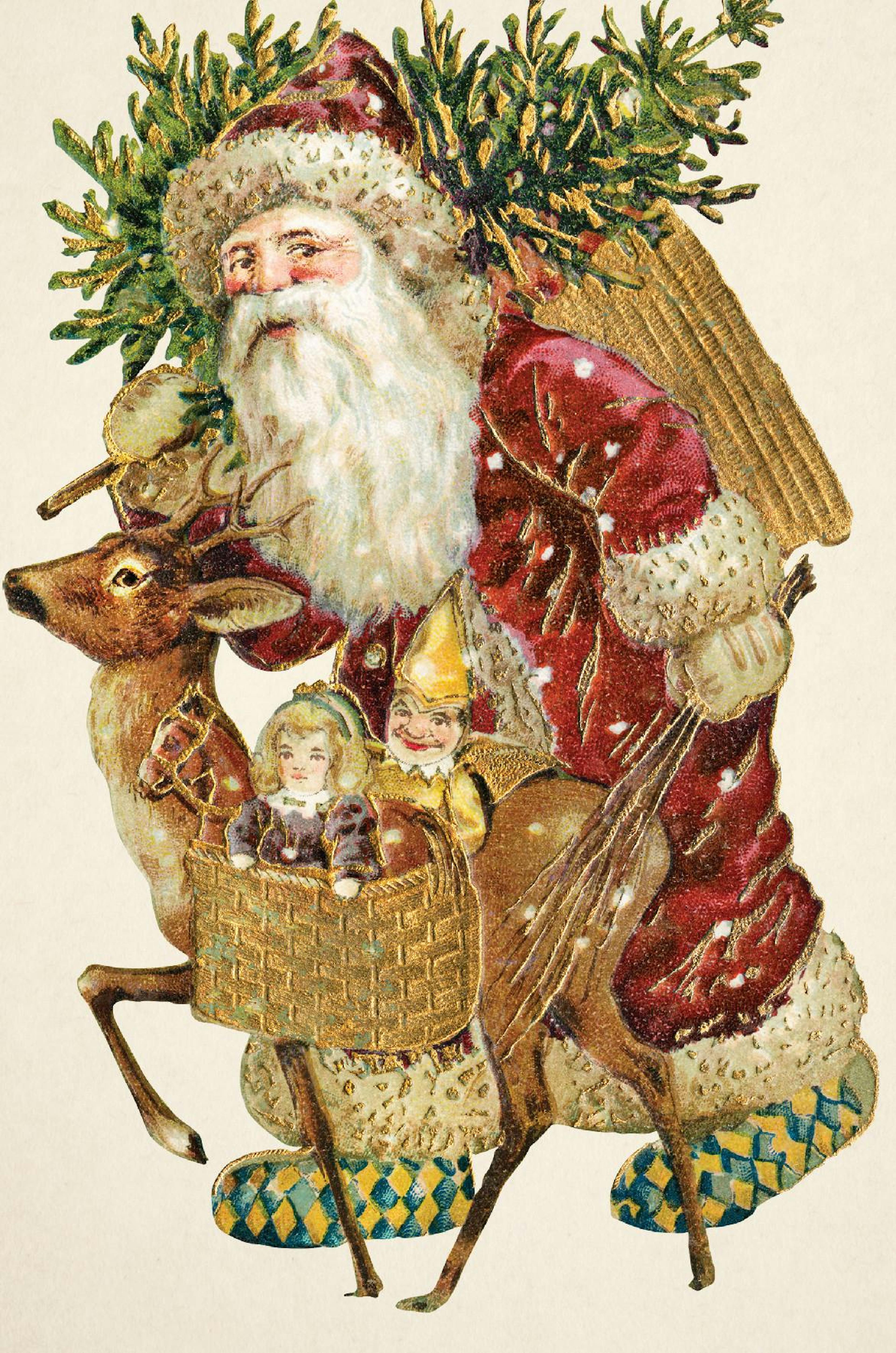 Póster vintage de Papá Noel thumbnail