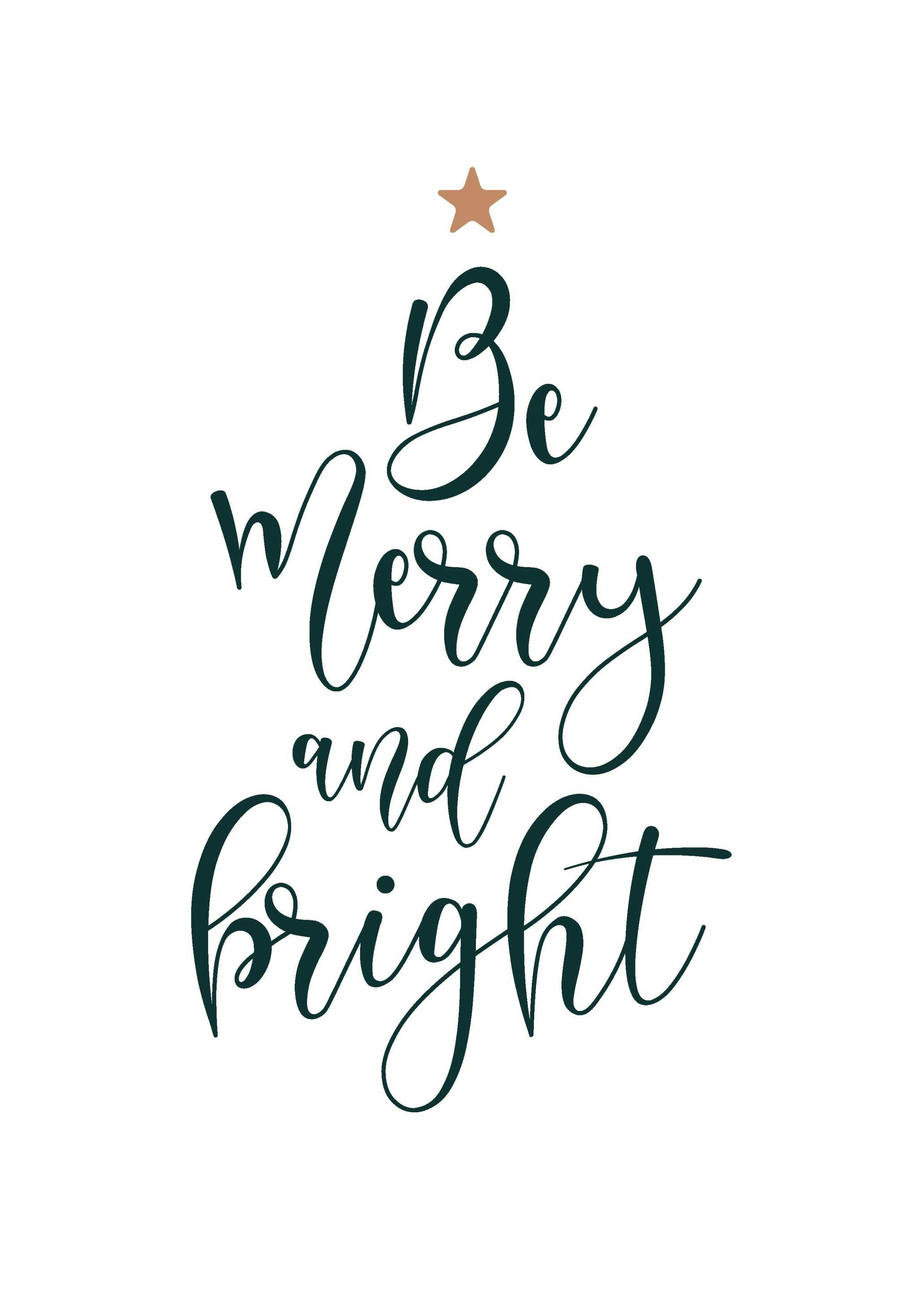 Be Merry and Bright Poster (13x18 cm) - Poster Store