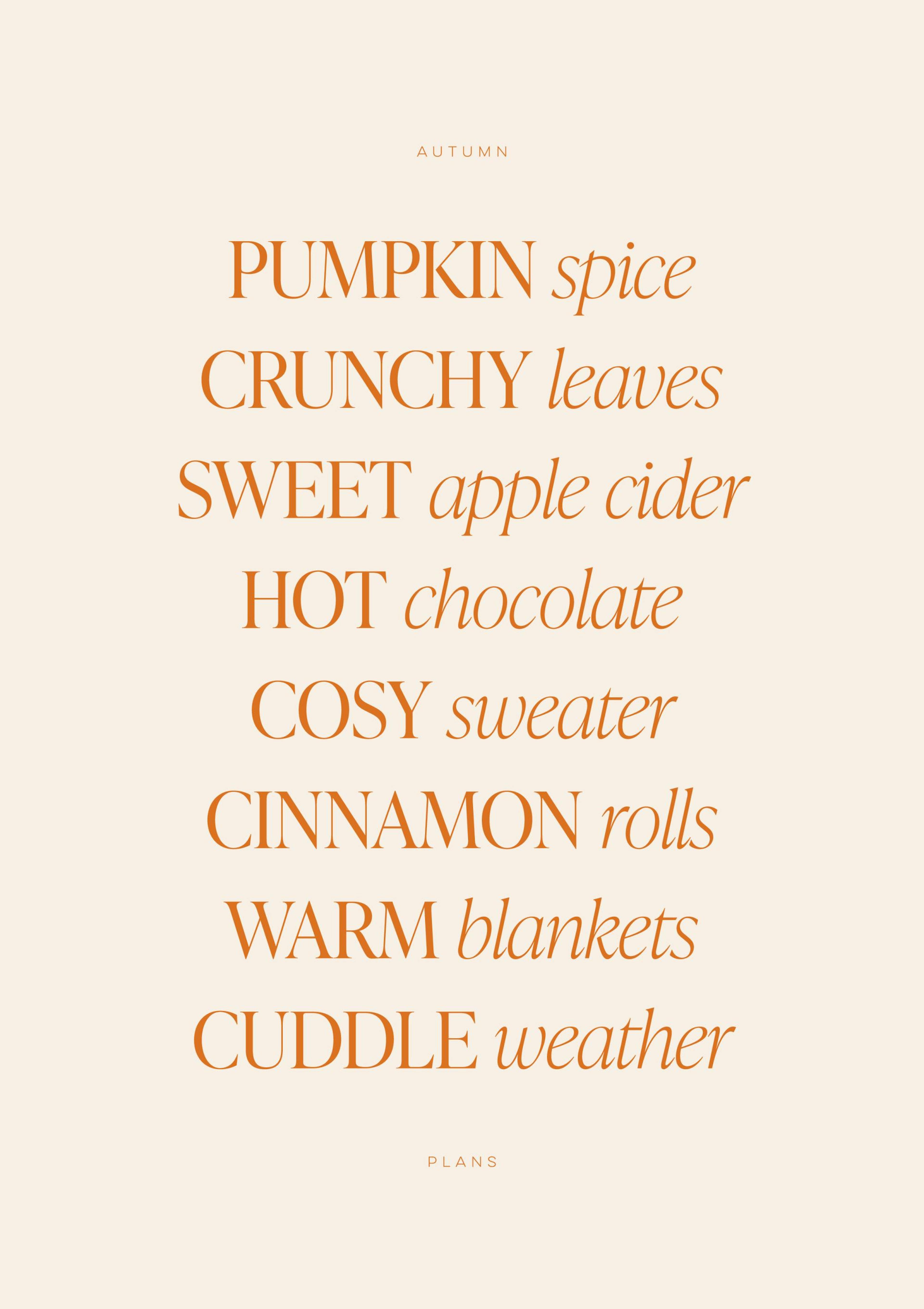 Autumn Plans Poster 0