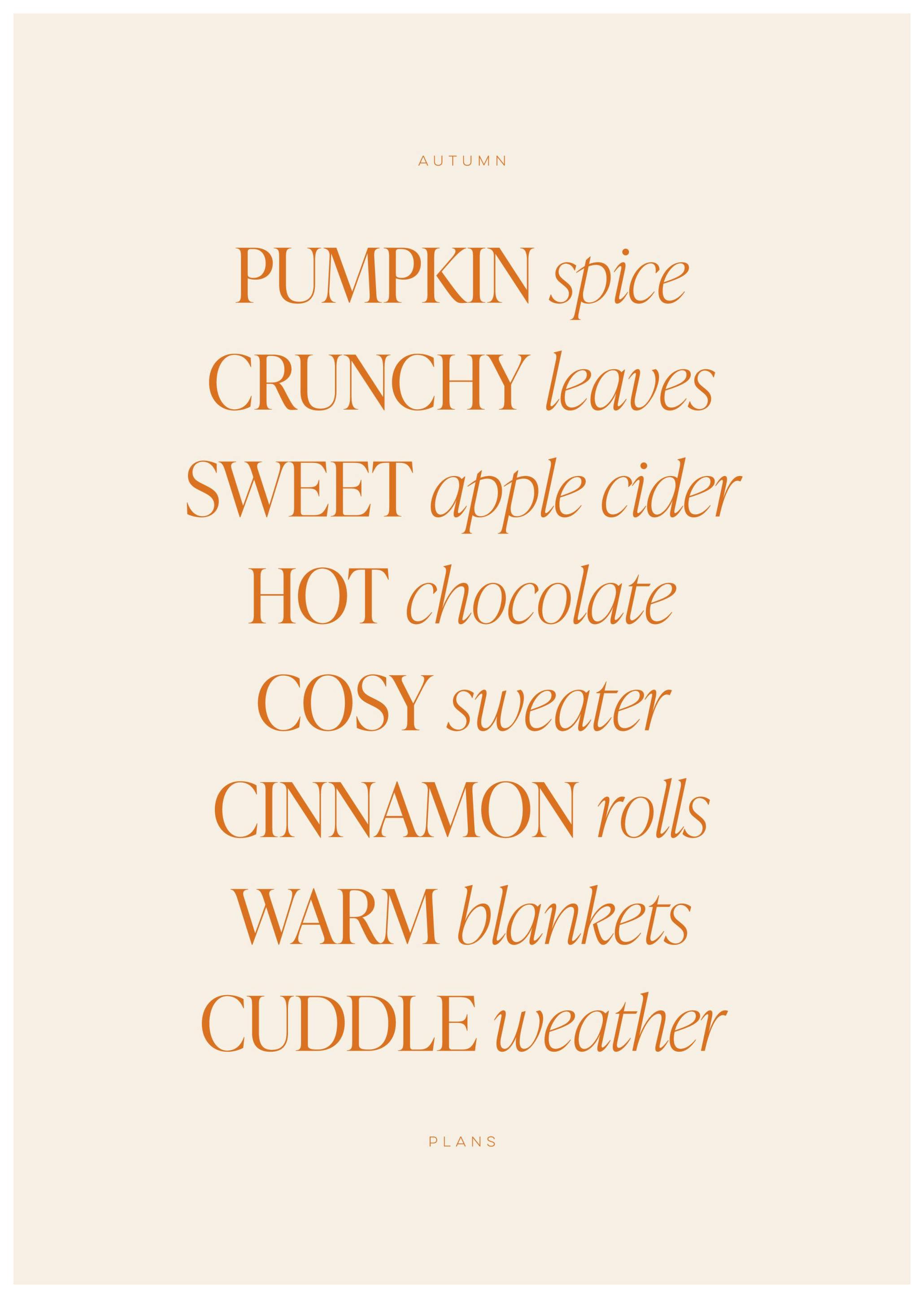 Poster Herfstplannen (21x30 cm) - Poster Store