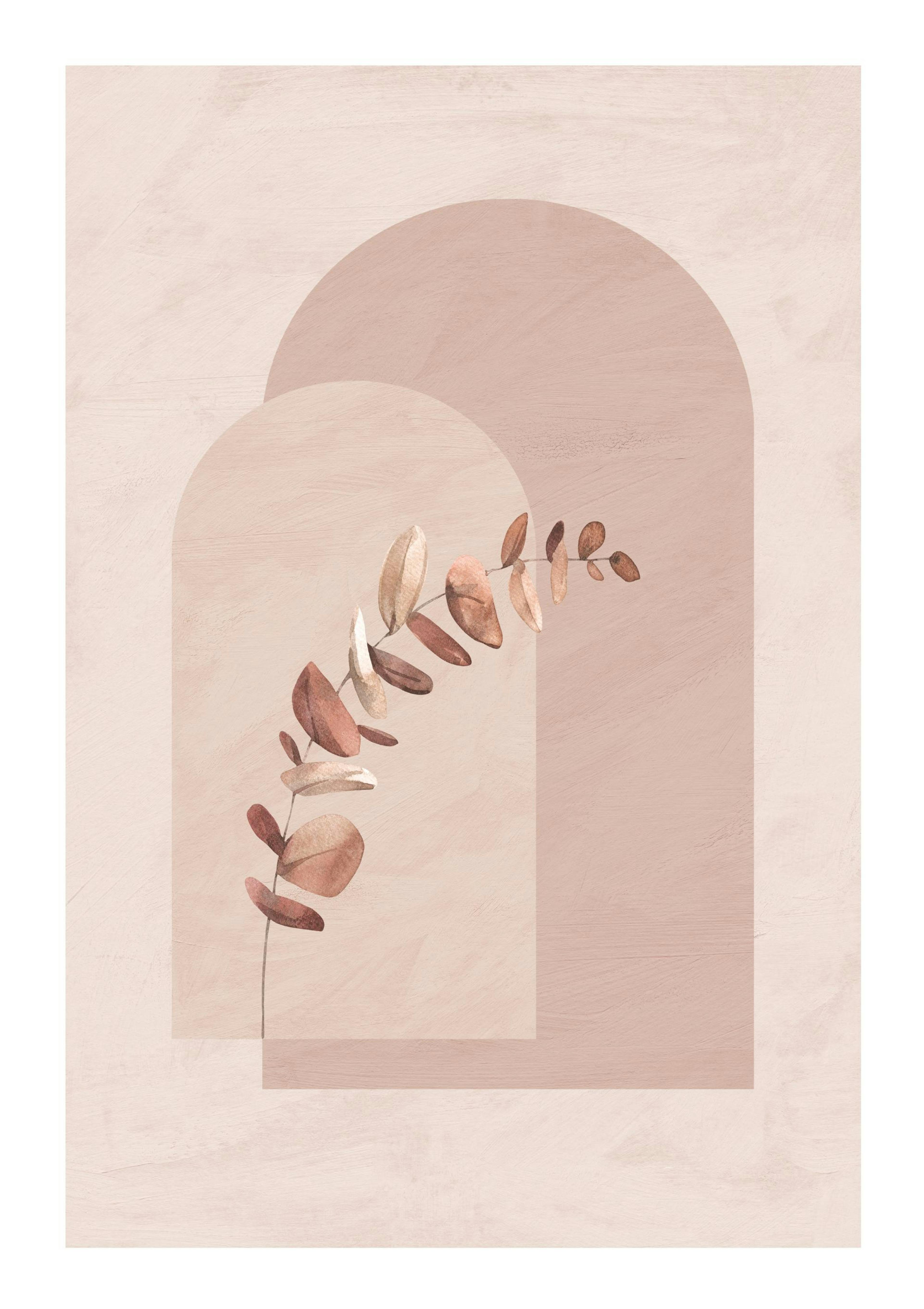 Botaniska former och löv poster thumbnail
