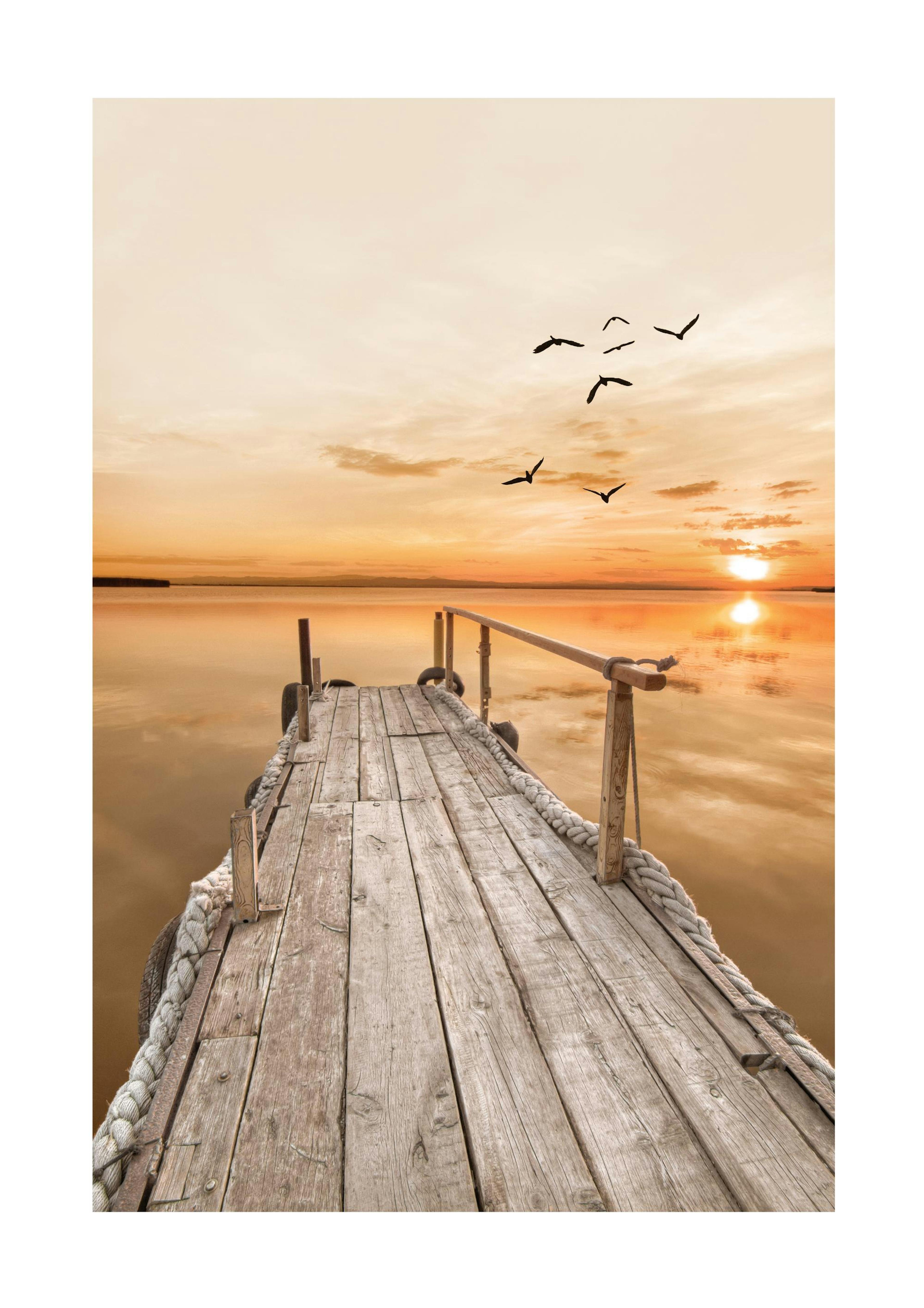 Calm Sunset Jetty Poster 0