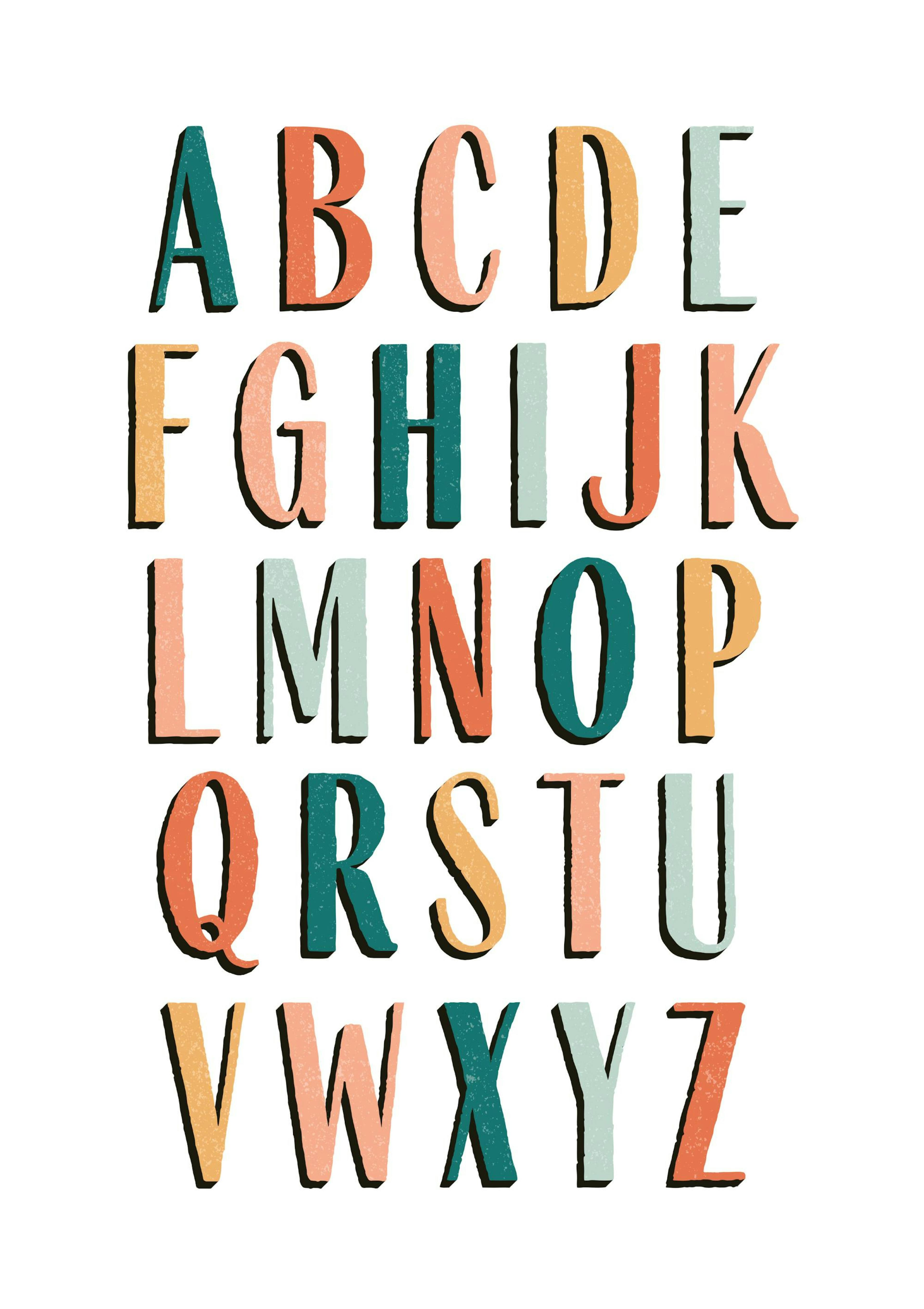 Colourful Alphabet Poster thumbnail