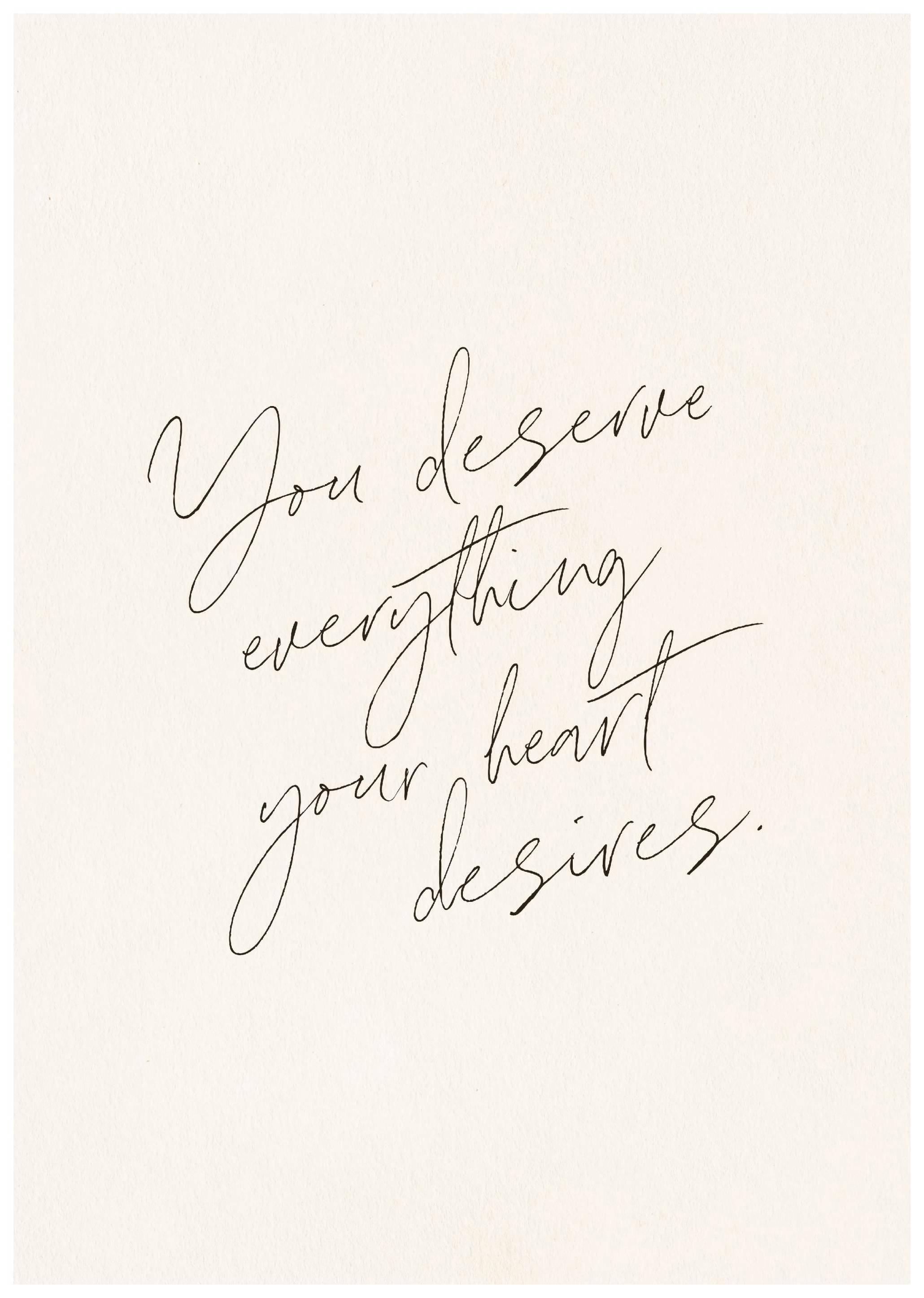 Vous méritez tout Poster (30x40 cm) - Poster Store