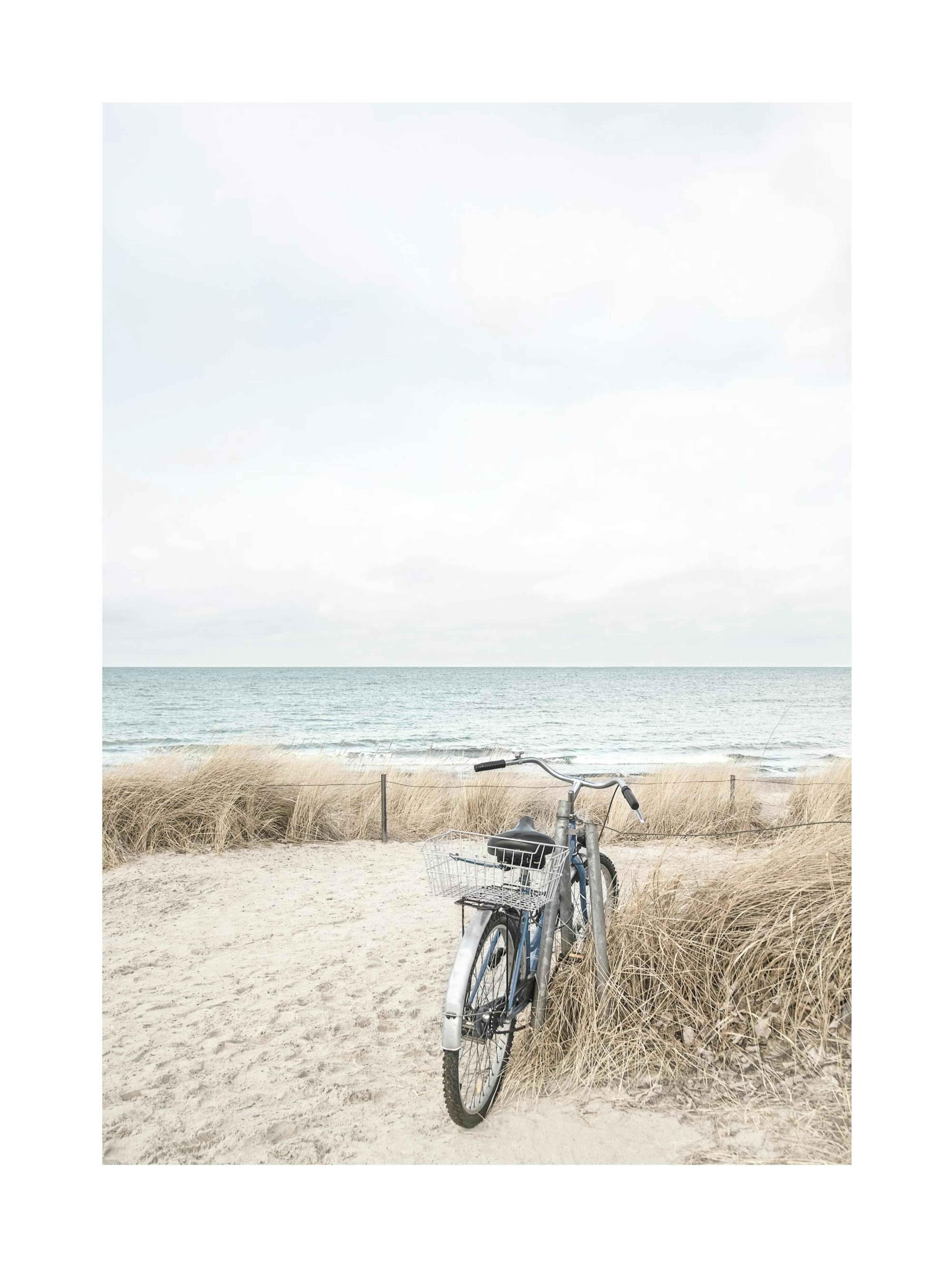 Bike on Beach Poster thumbnail