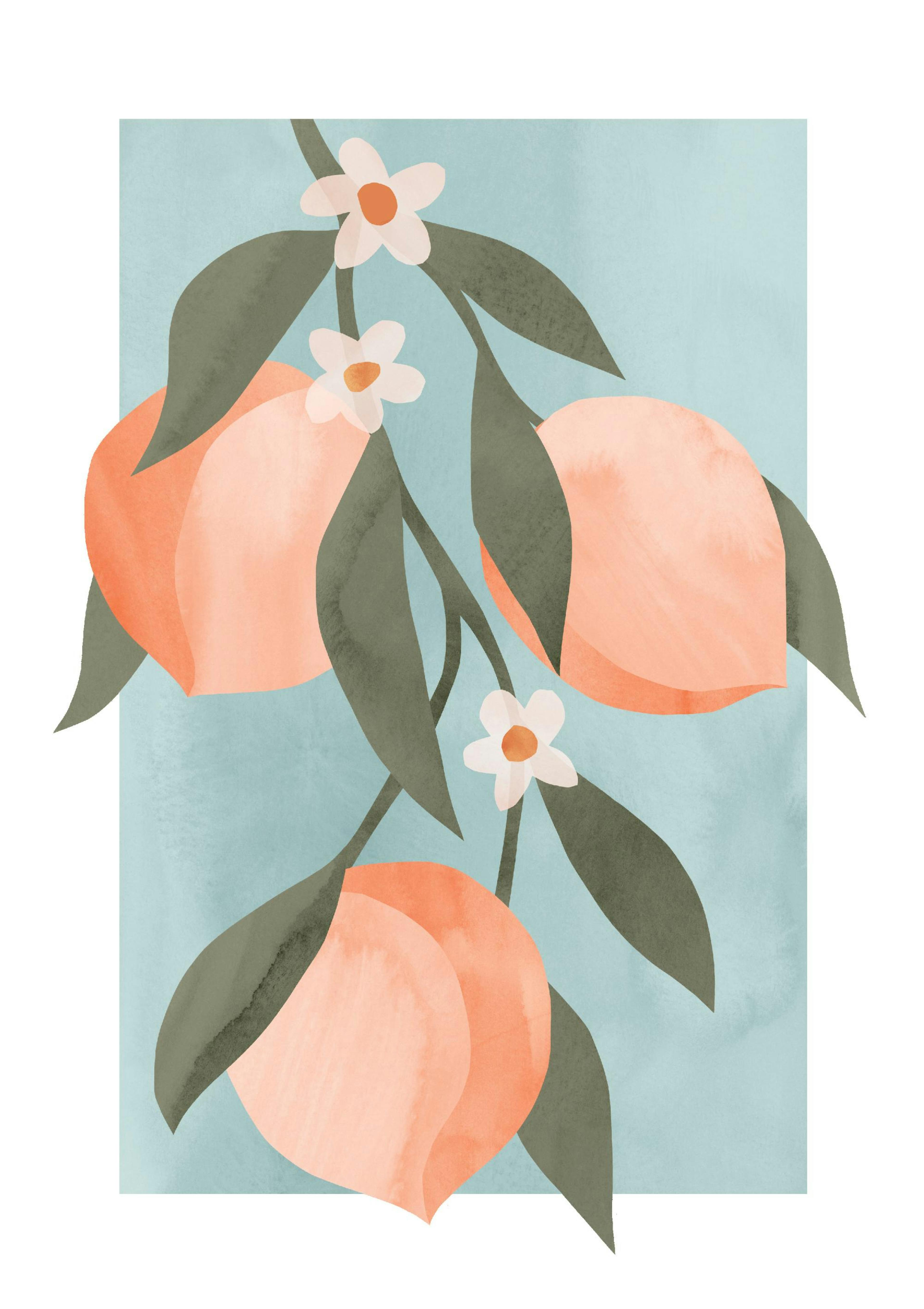 Abstract Peach Branch Poster thumbnail