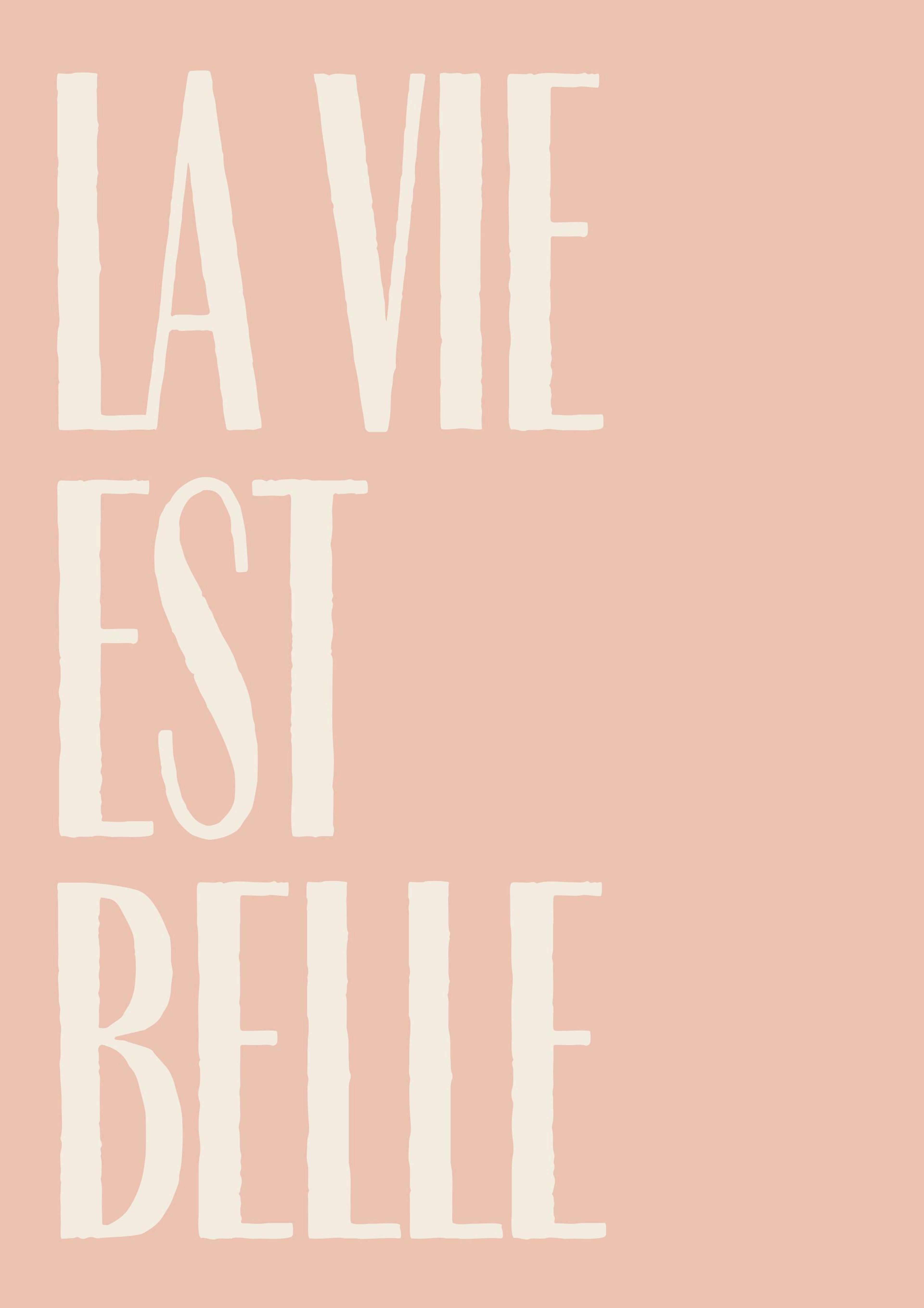 La Vie Est Belle - Textposter 0